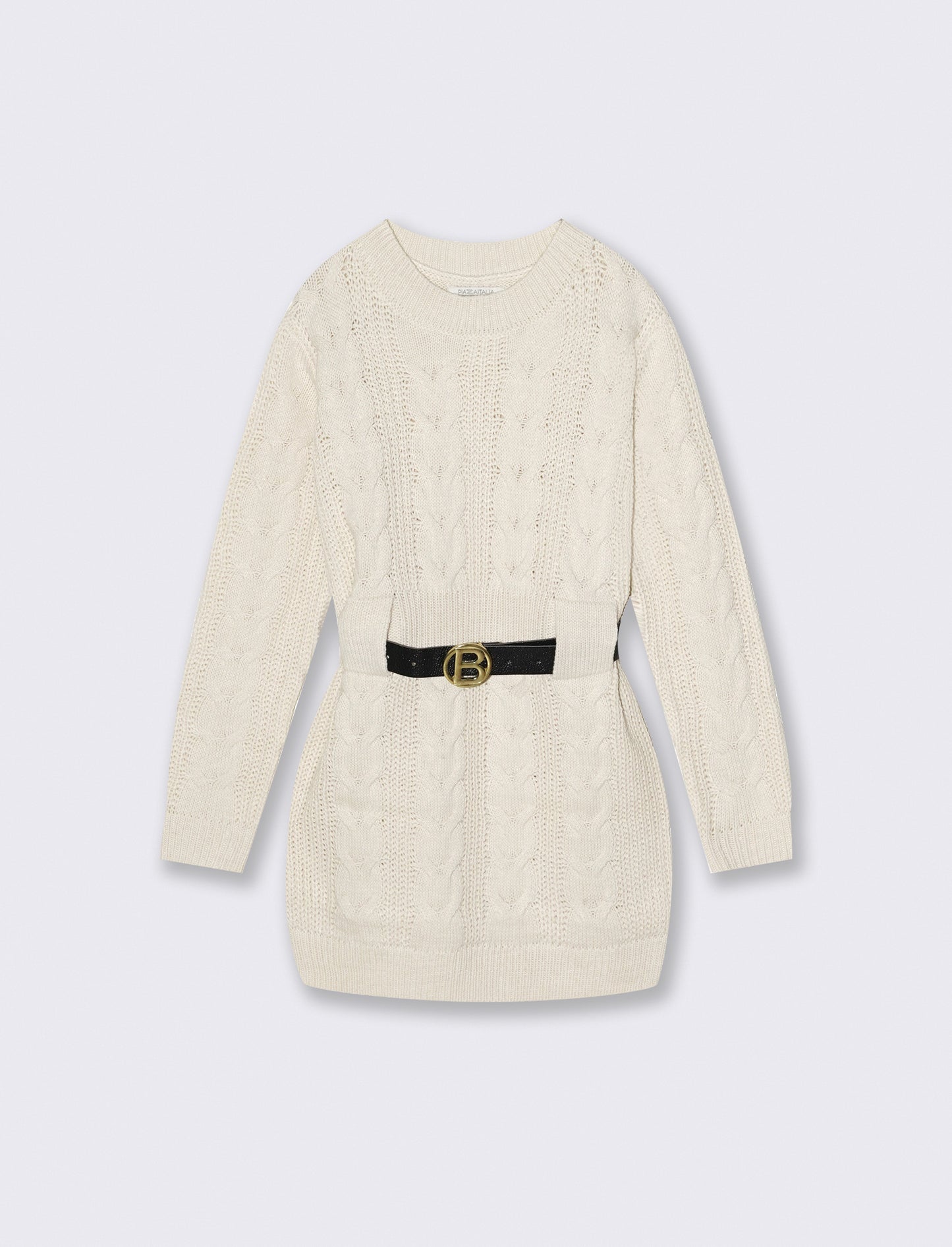 Abito con cintura - Beige