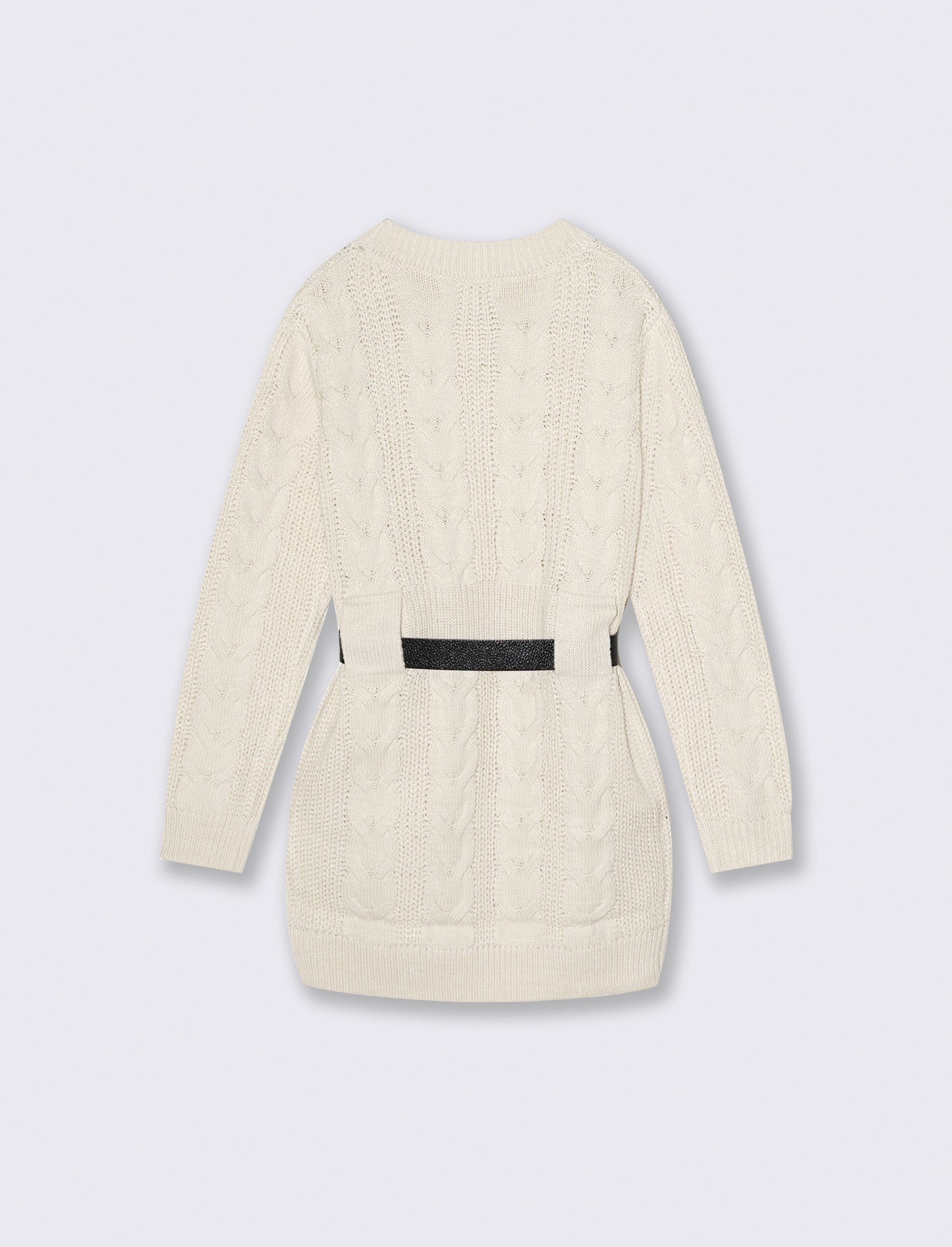 Abito con cintura - Beige