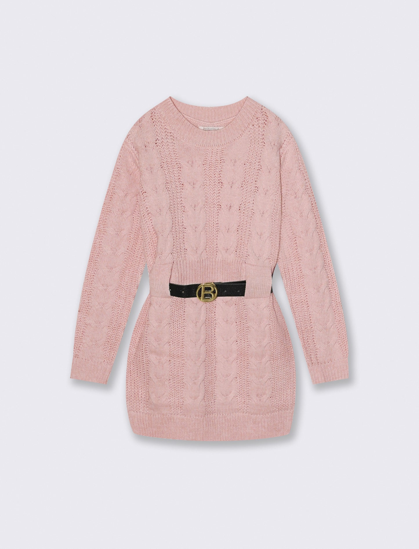 Abito con cintura - Rosa cipolla