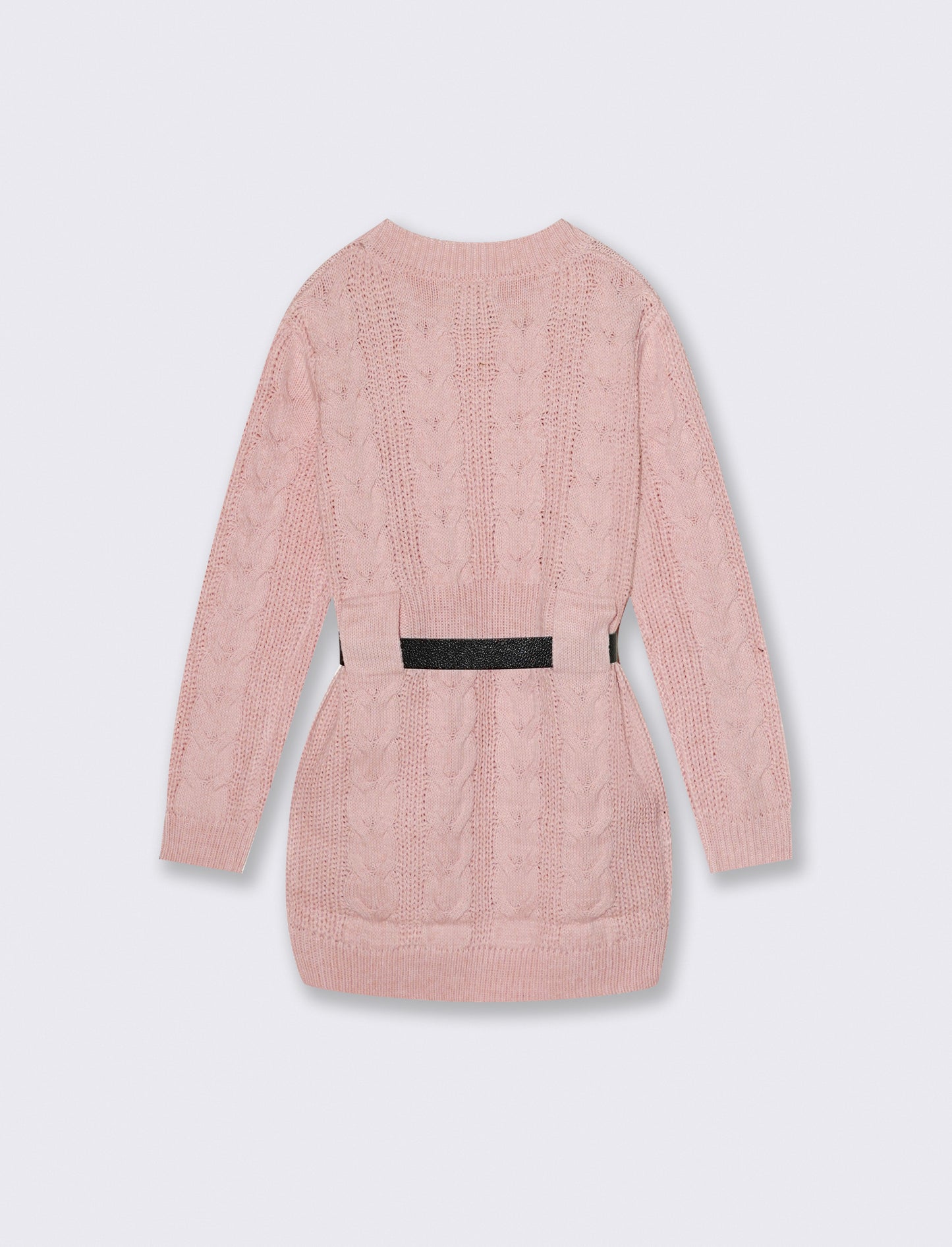 Abito con cintura - Rosa cipolla