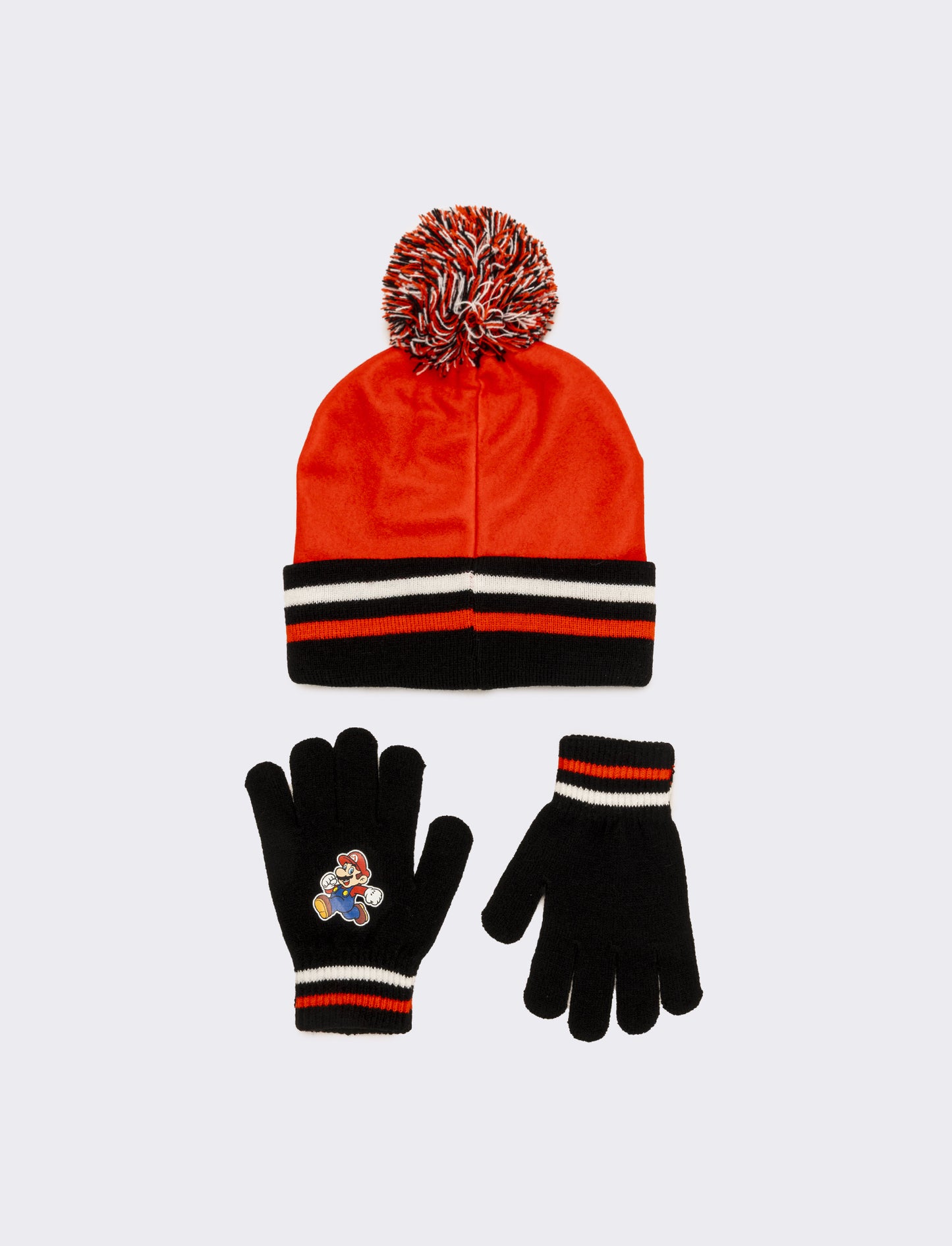 Cappello + guanti bambino super mario - Rosso