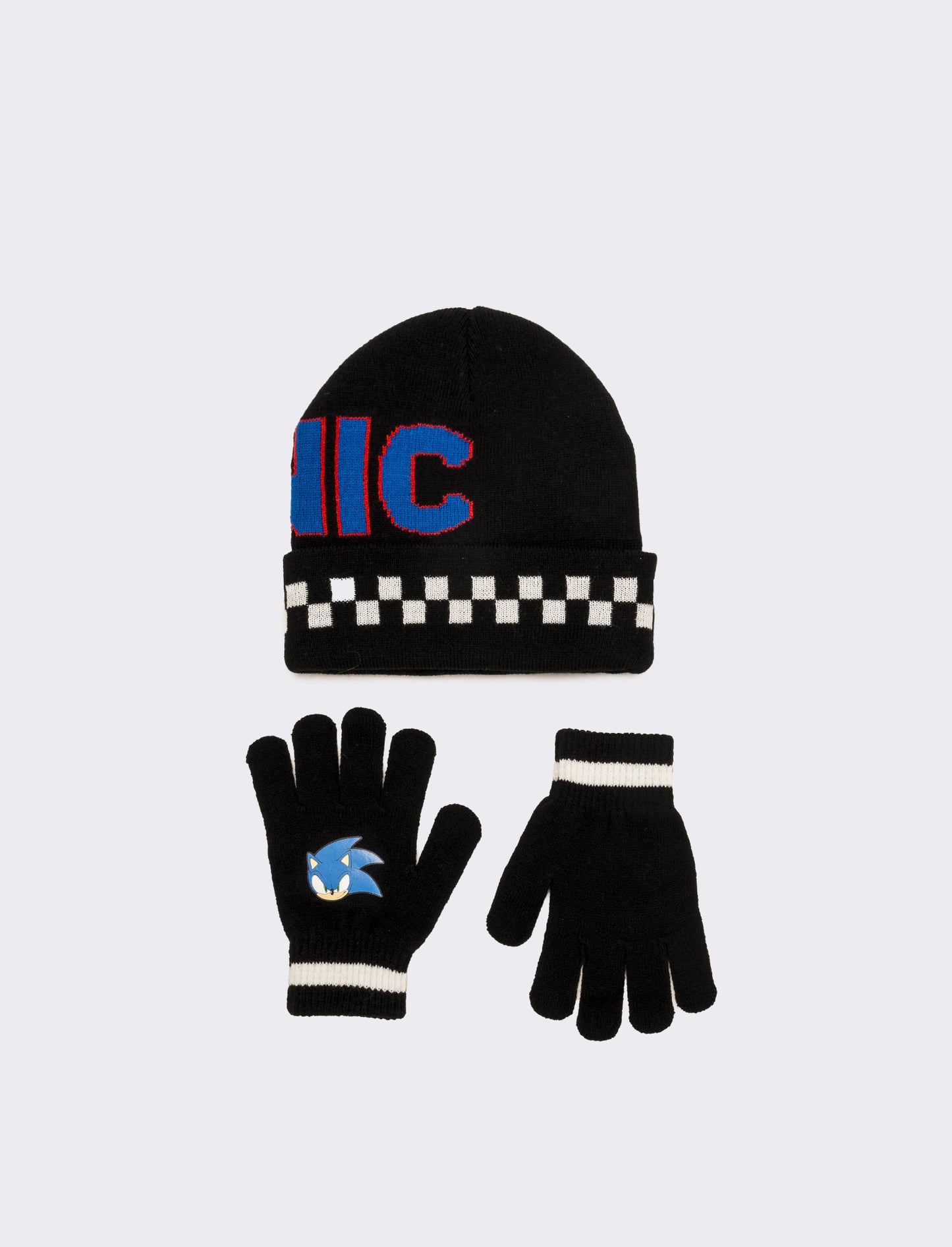 Cappello + guanti sonic bambino - Nero