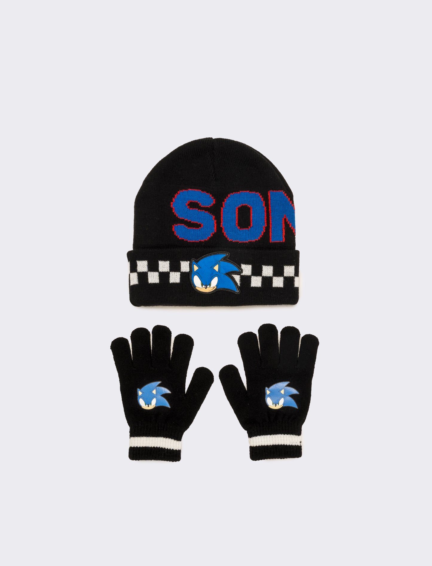 Cappello + guanti sonic bambino - Nero