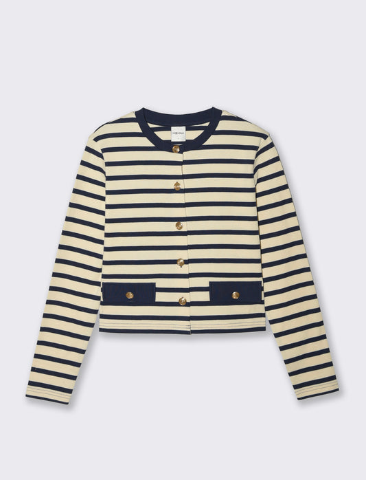 Cardigan a Righe Manica Lunga - var 2