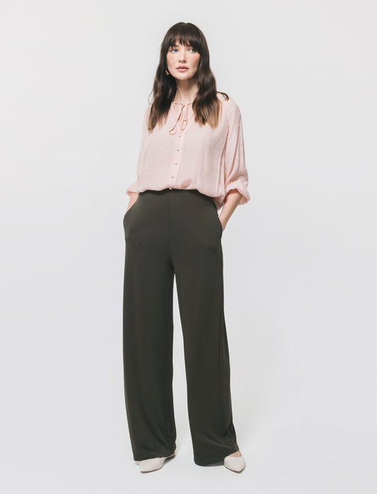 Pantalone Gamba Larga con Pinces - Ve.milit.