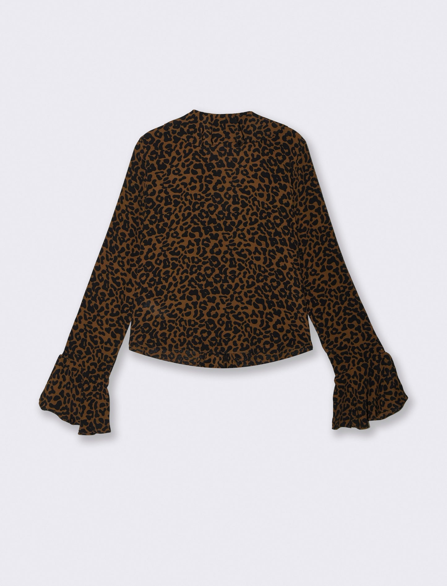 Camicia Stampata con Scollo a V e Rouches - var 2