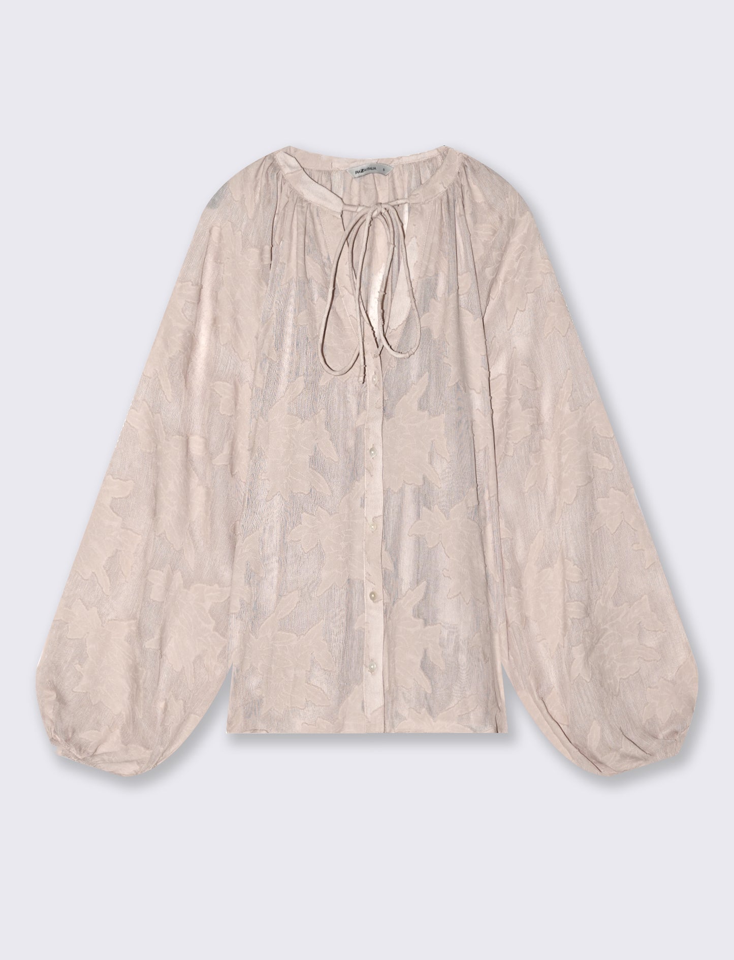 Blusa Manica Lunga con Bottoni Madreperla - Avorio