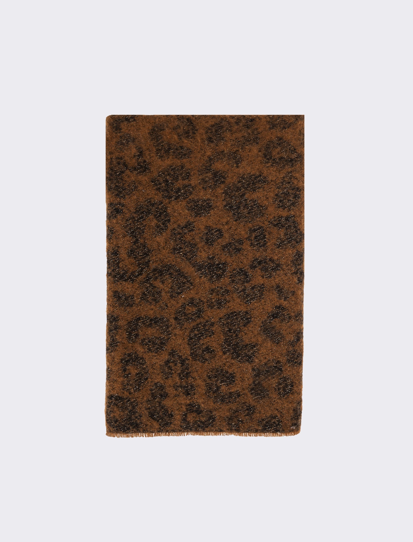 Sciarpa asimmetrica leopardata donna - Marrone