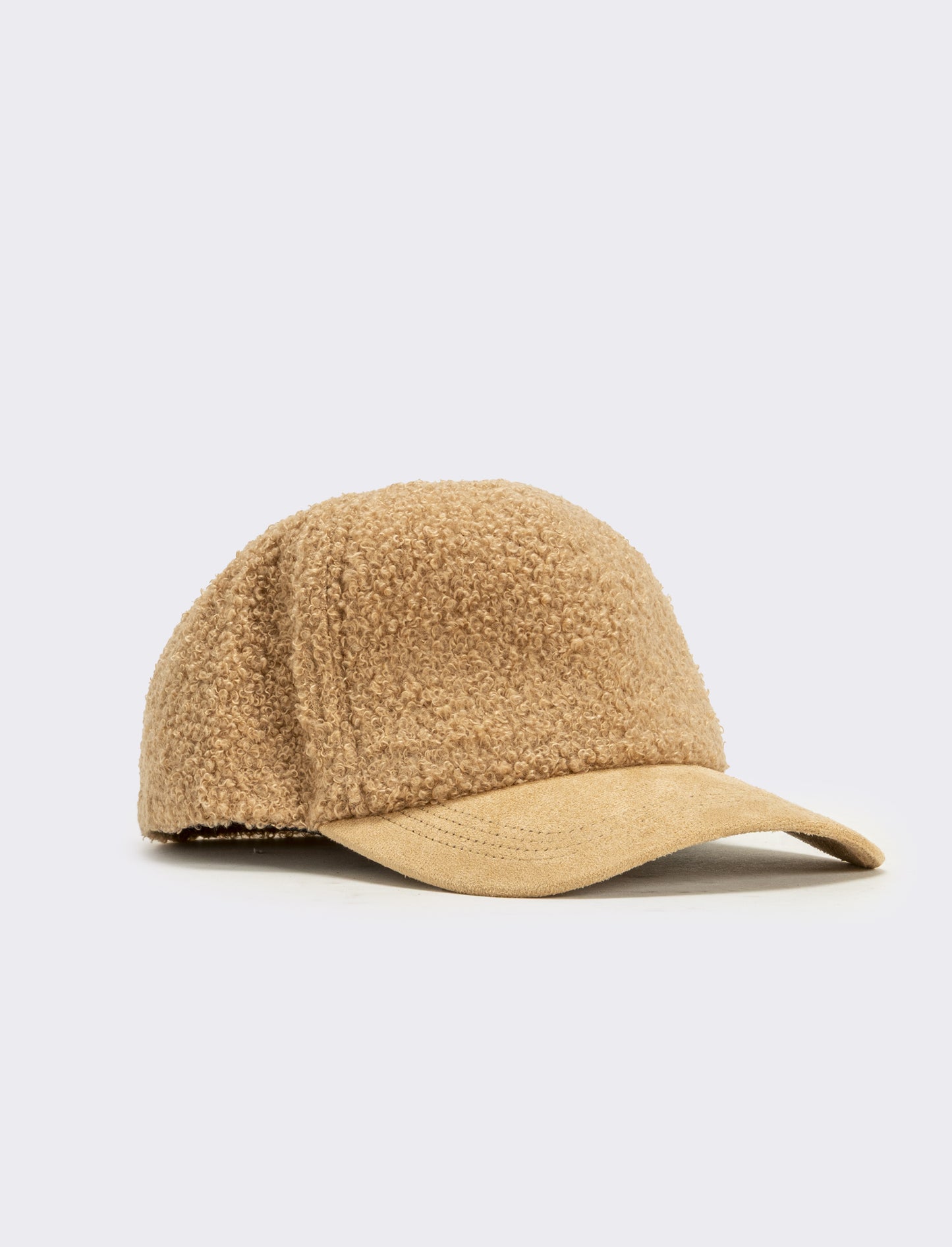 Cappello baseball effetto teddy visiera dainetto - Beige