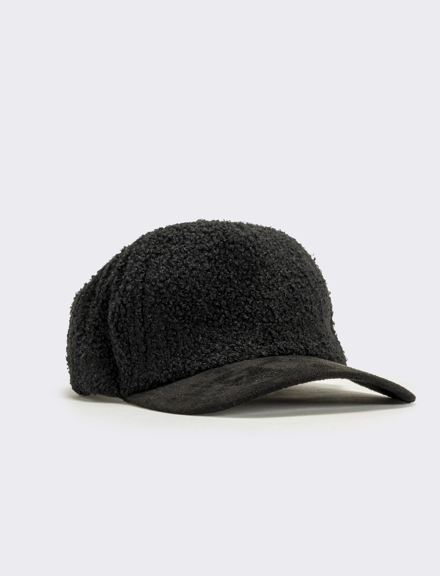Cappello baseball effetto teddy visiera dainetto - Nero