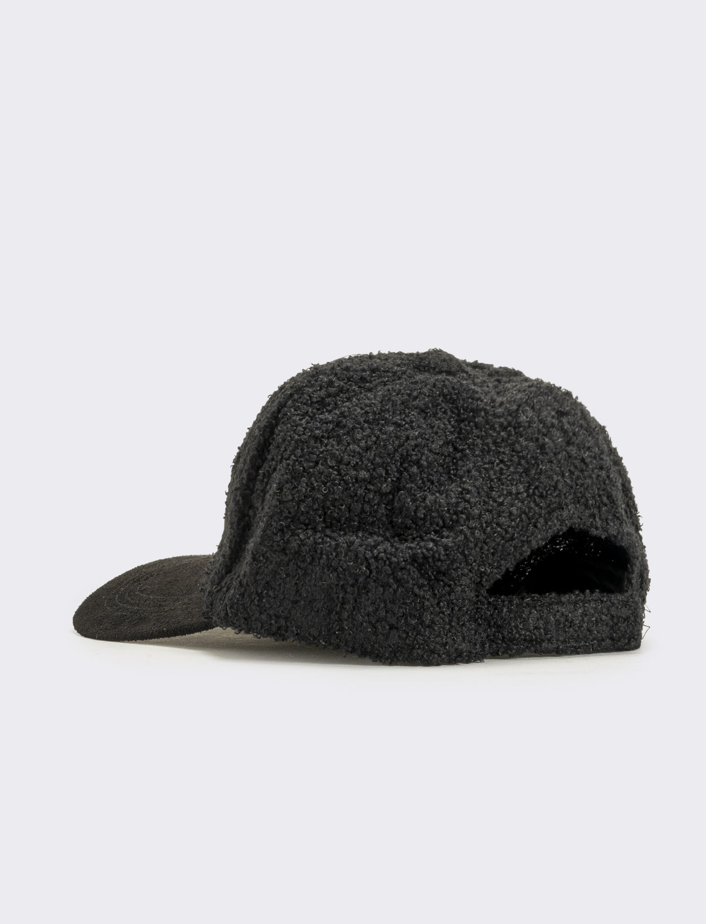 Cappello baseball effetto teddy visiera dainetto - Nero