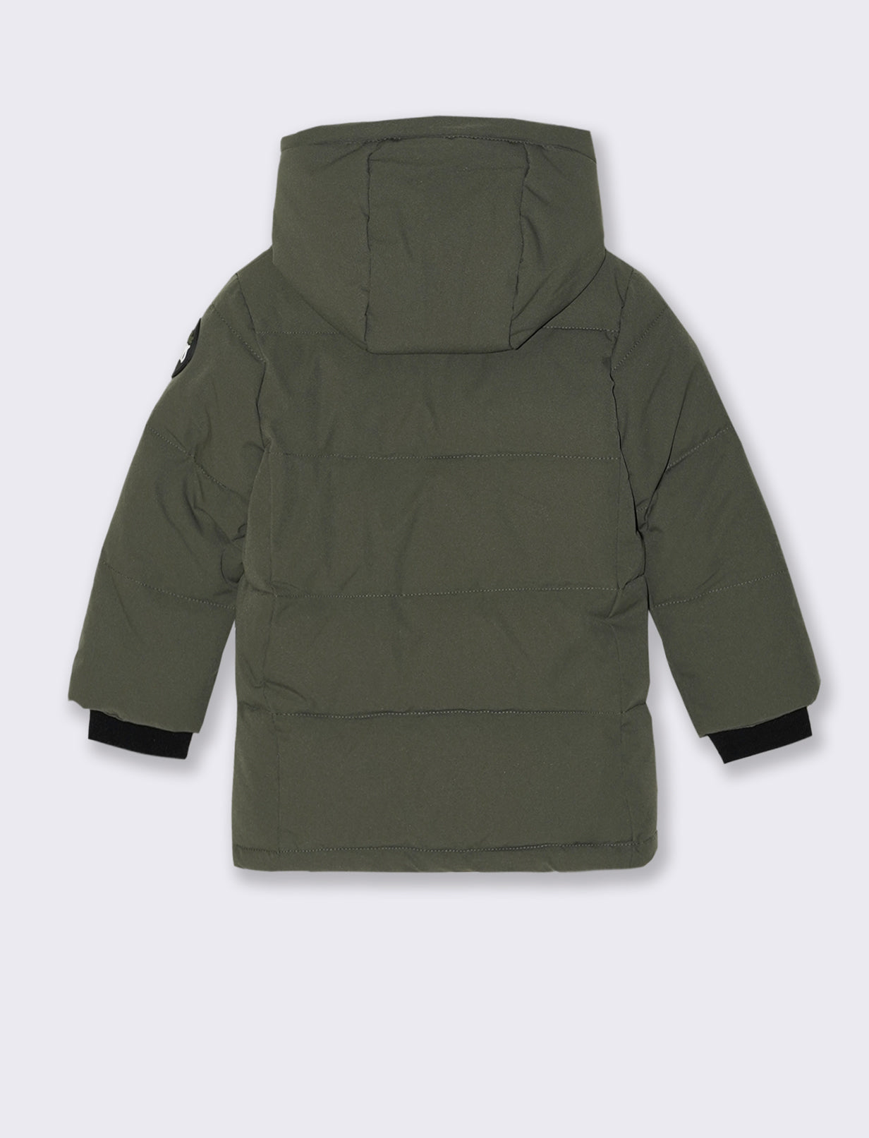 Giaccone con cappuccio e tasche - Verde