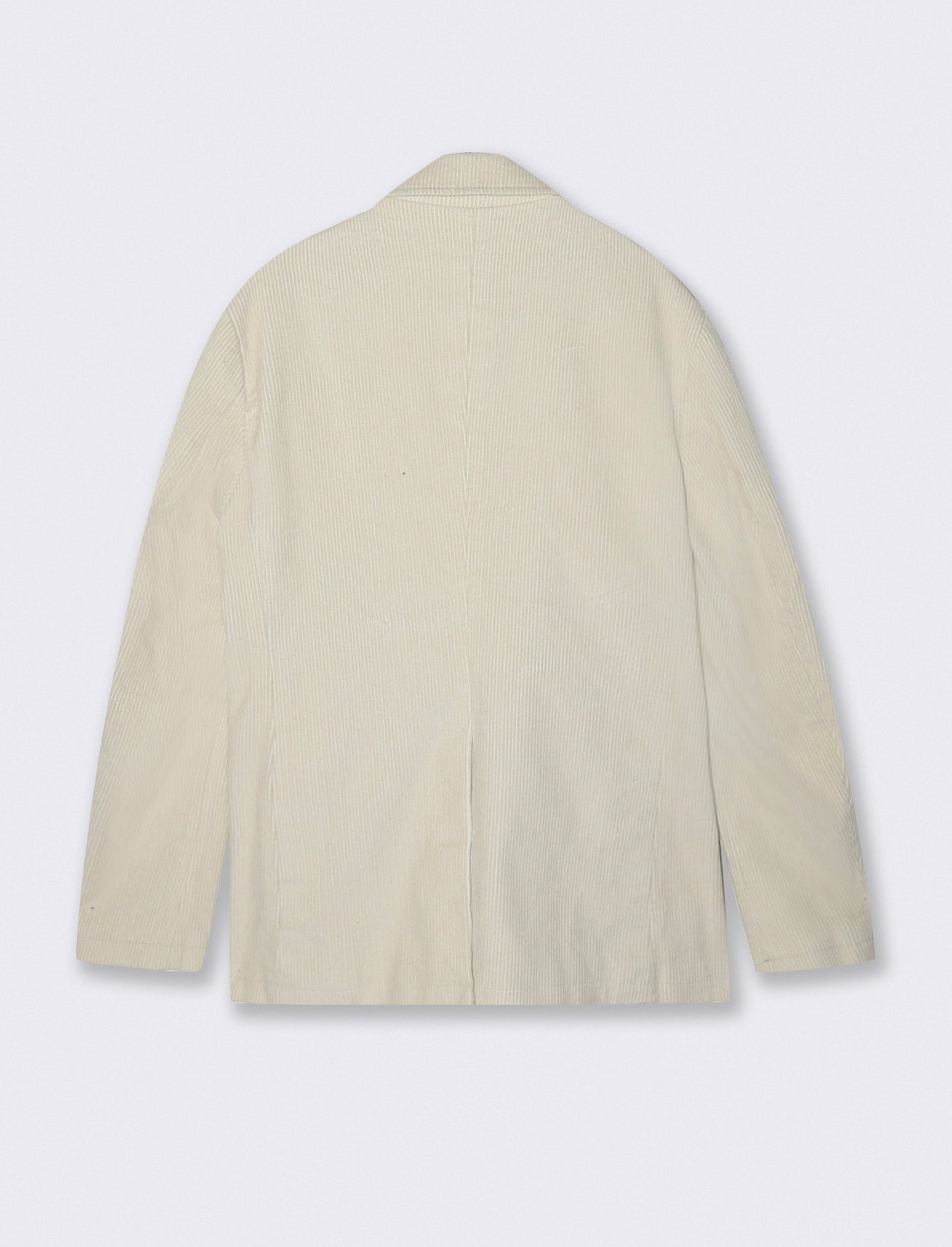 GIACCONE IN VELLUTO A COSTE DOPPIO PETTO - Beige ecru