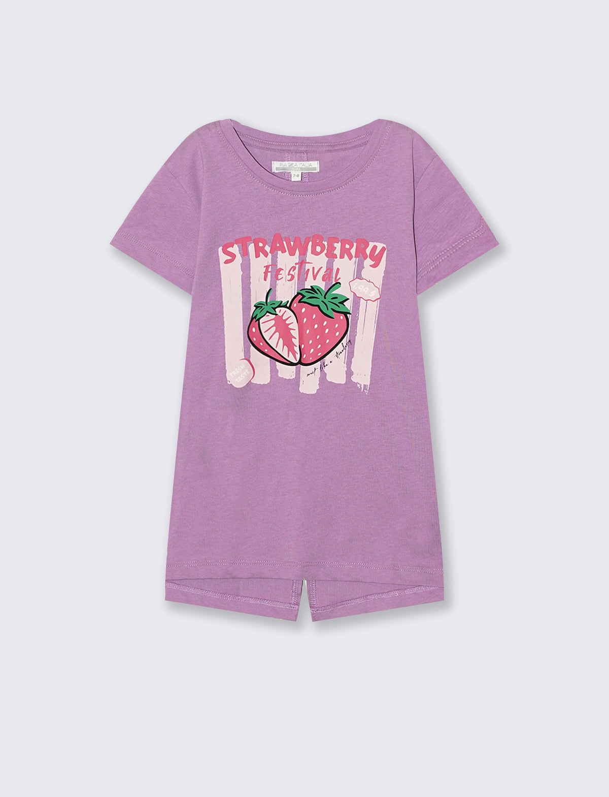 T-shirt mezza manica da bambina. - Viola