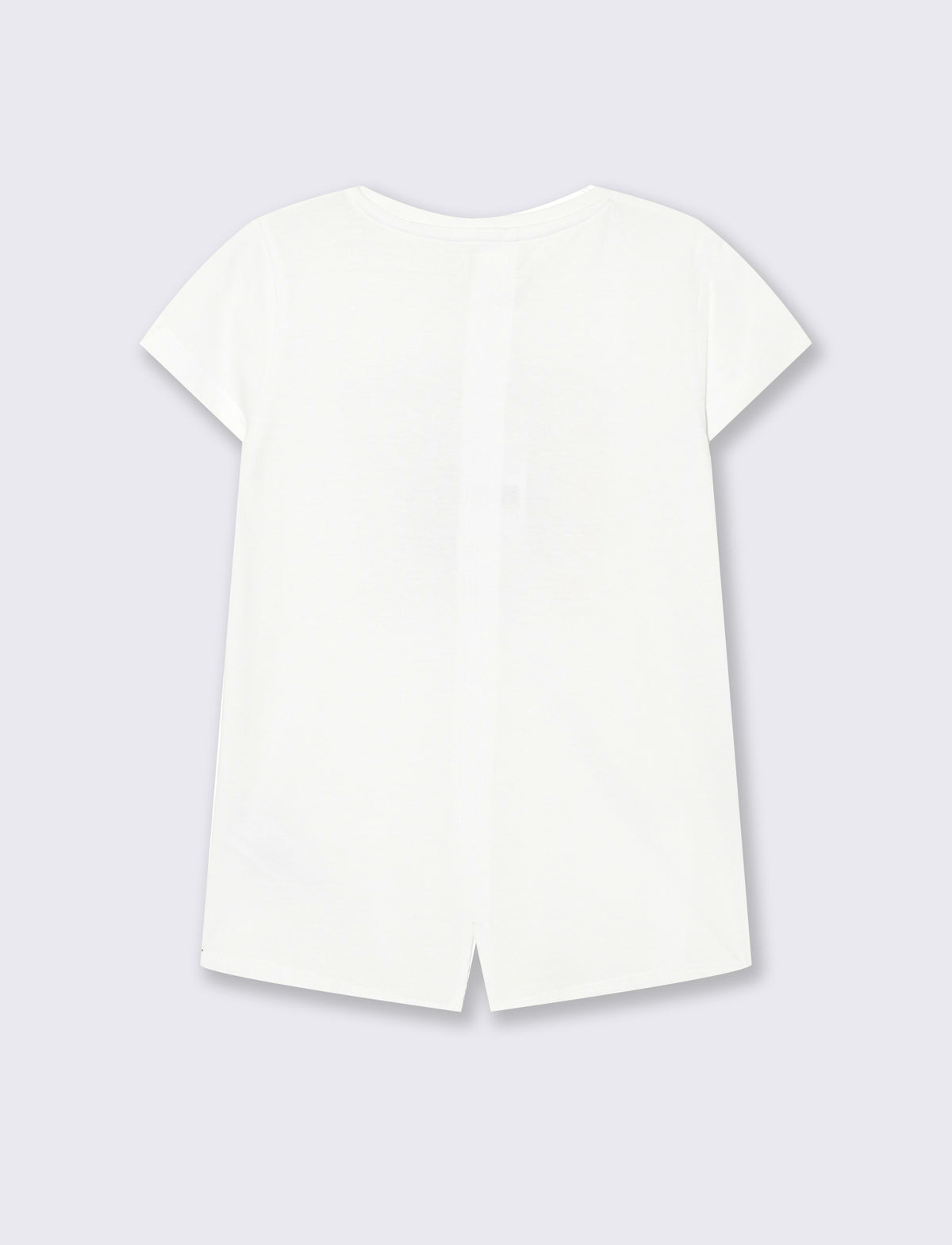 T-shirt mezza manica da bambina. - Bianco