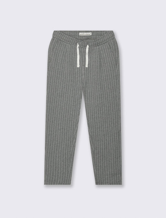 Jogger in maglia fantasia a riga. - Grigio