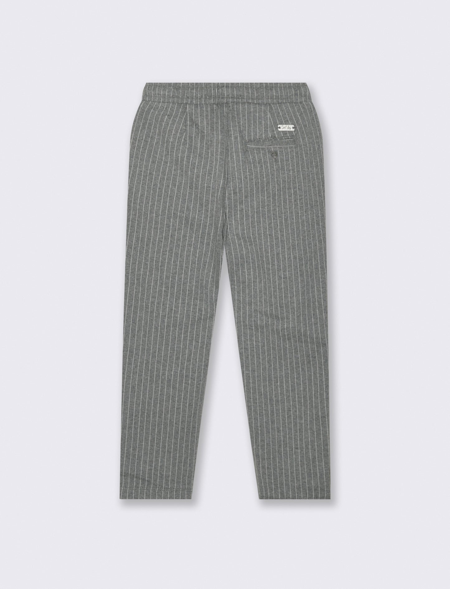 Jogger in maglia fantasia a riga. - Grigio