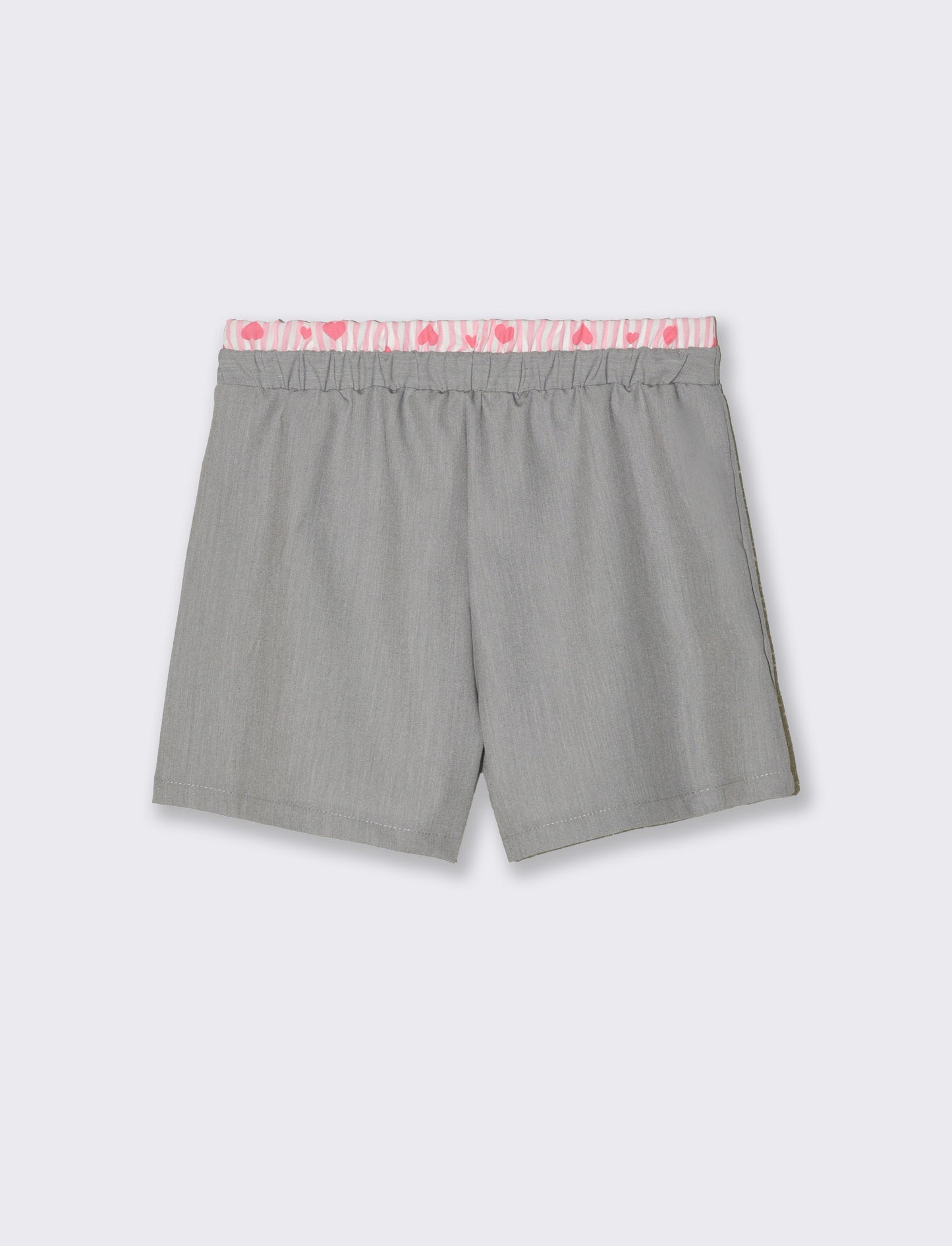 Short eleganti grigi con bustino a contrasto. - Grigio