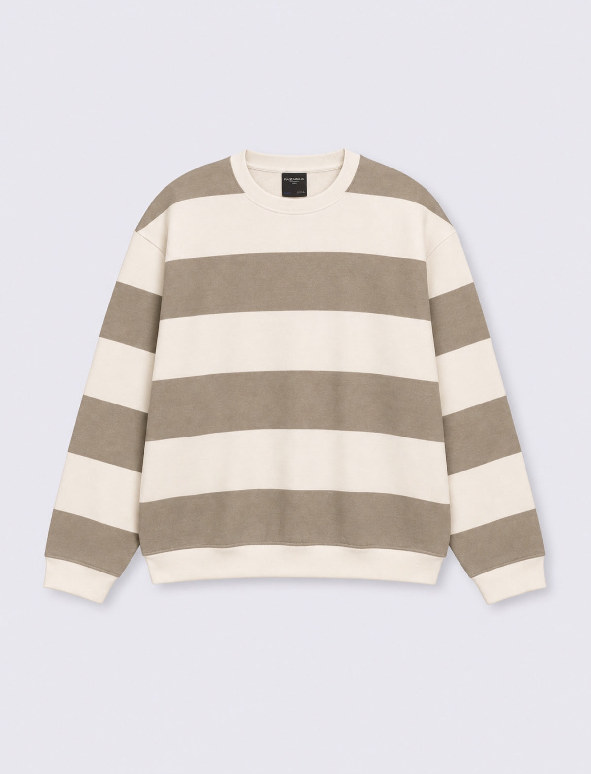 FELPA GIROCOLLO A FASCE - Beige