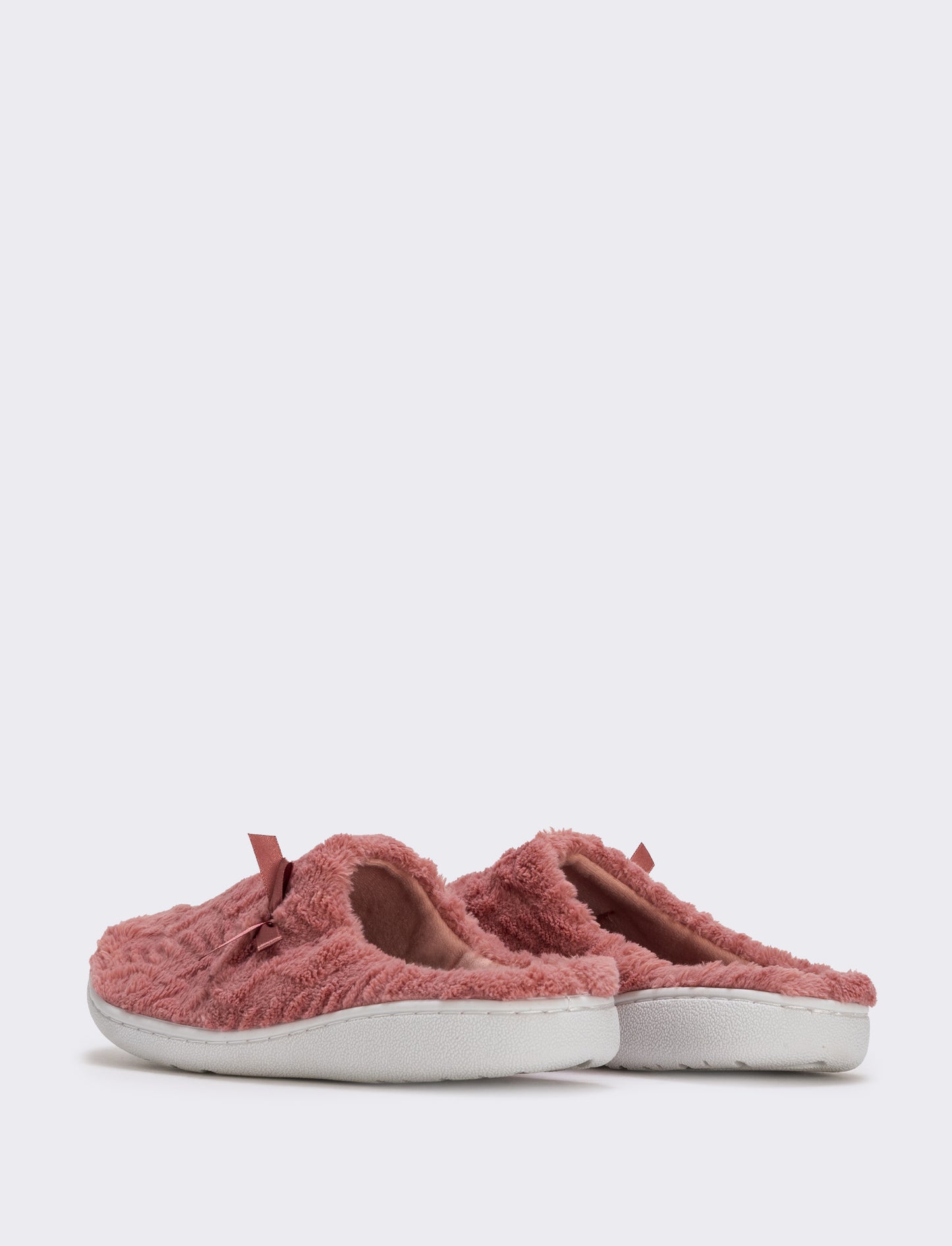 Pantofola da donna con fiocco laterale - Rosa