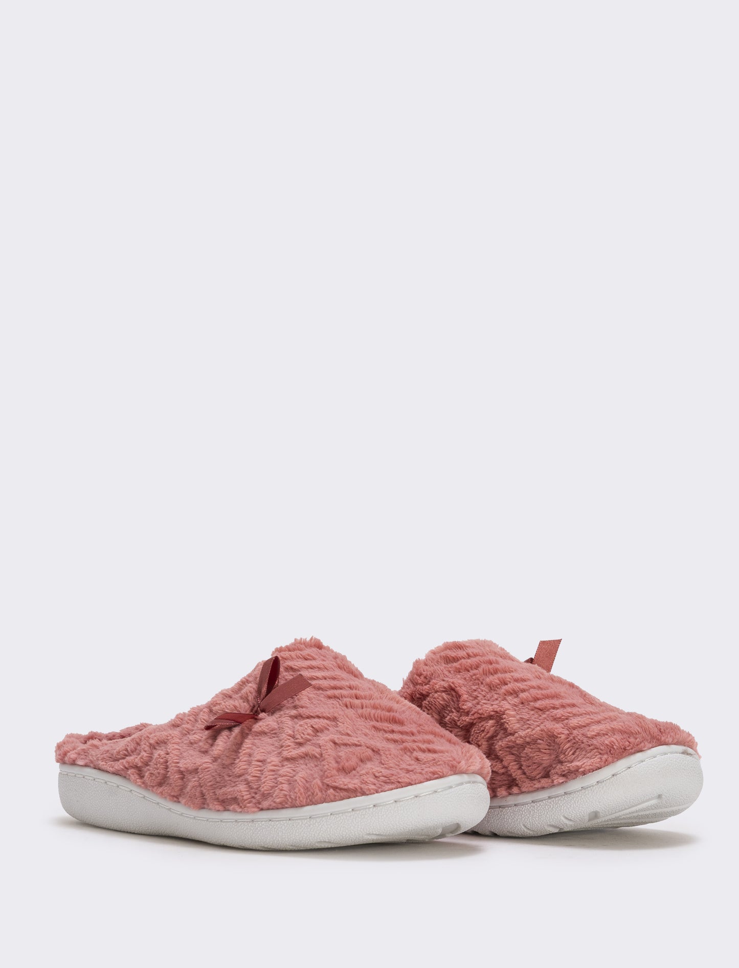 Pantofola da donna con fiocco laterale - Rosa