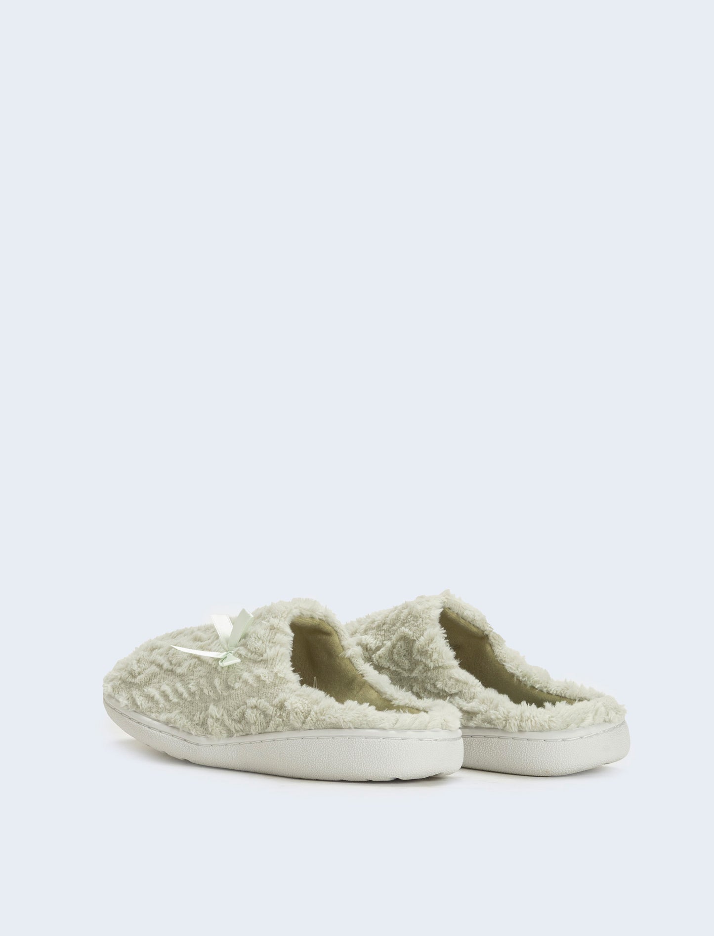 Pantofola da donna con fiocco laterale - Turchese