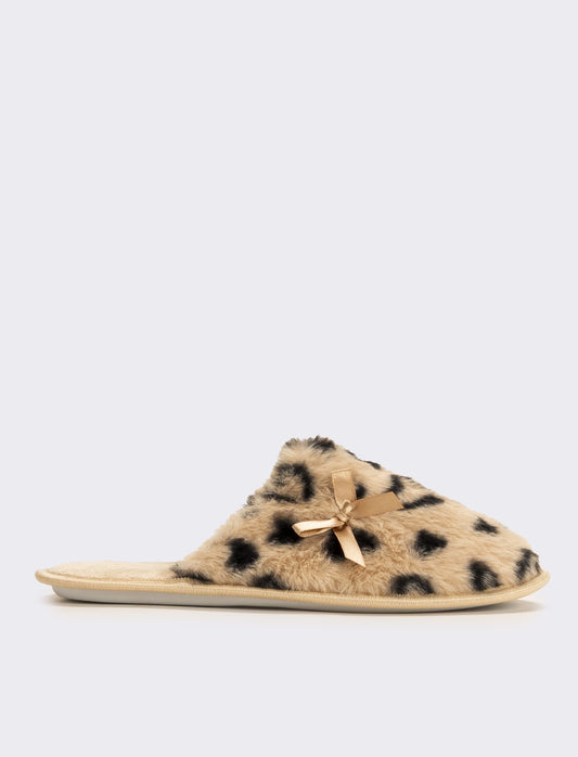 Pantofola maculata da donna - Beige