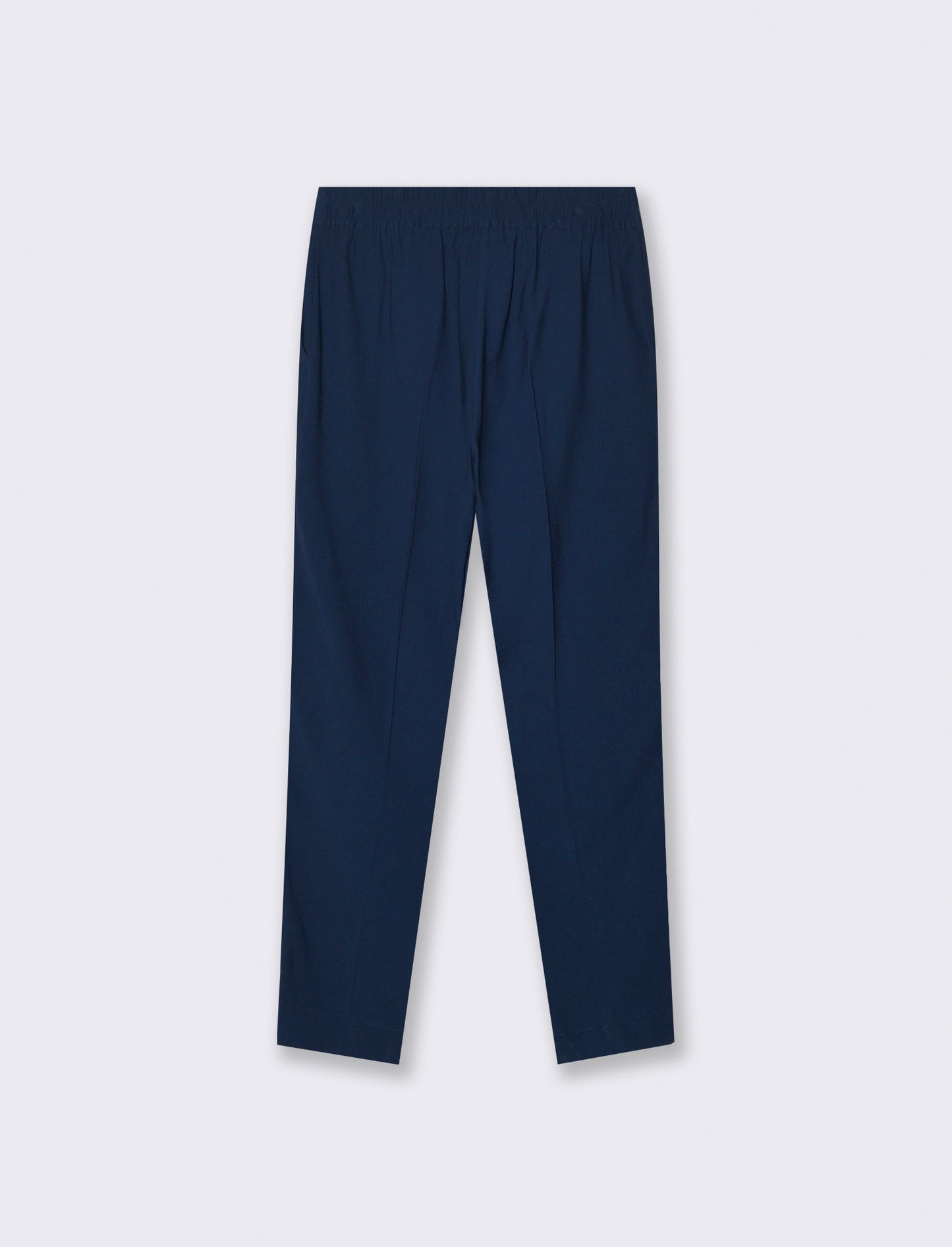 Pantalone regular con bottone gioiello - Blu