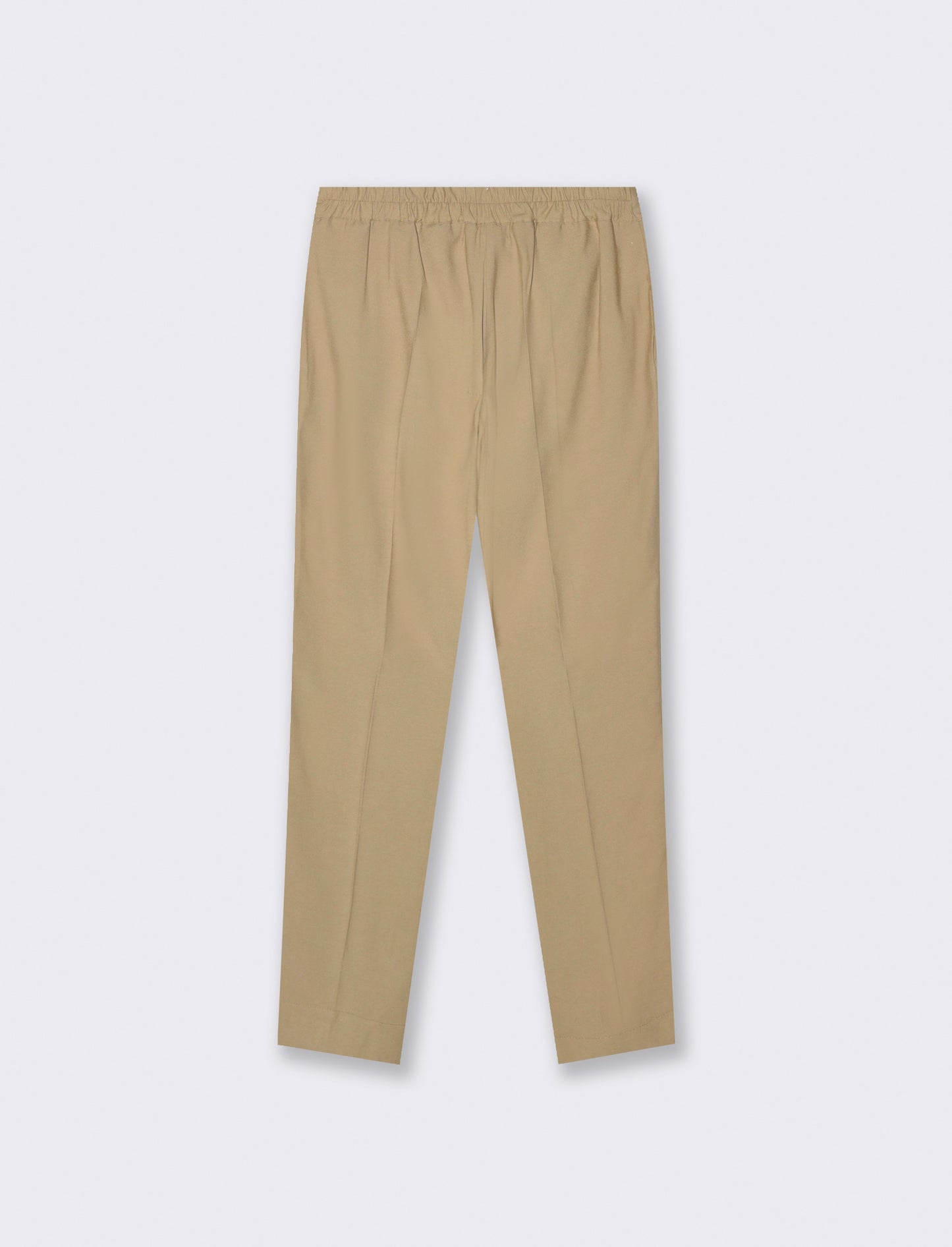 Pantalone regular con bottone gioiello - Cammello