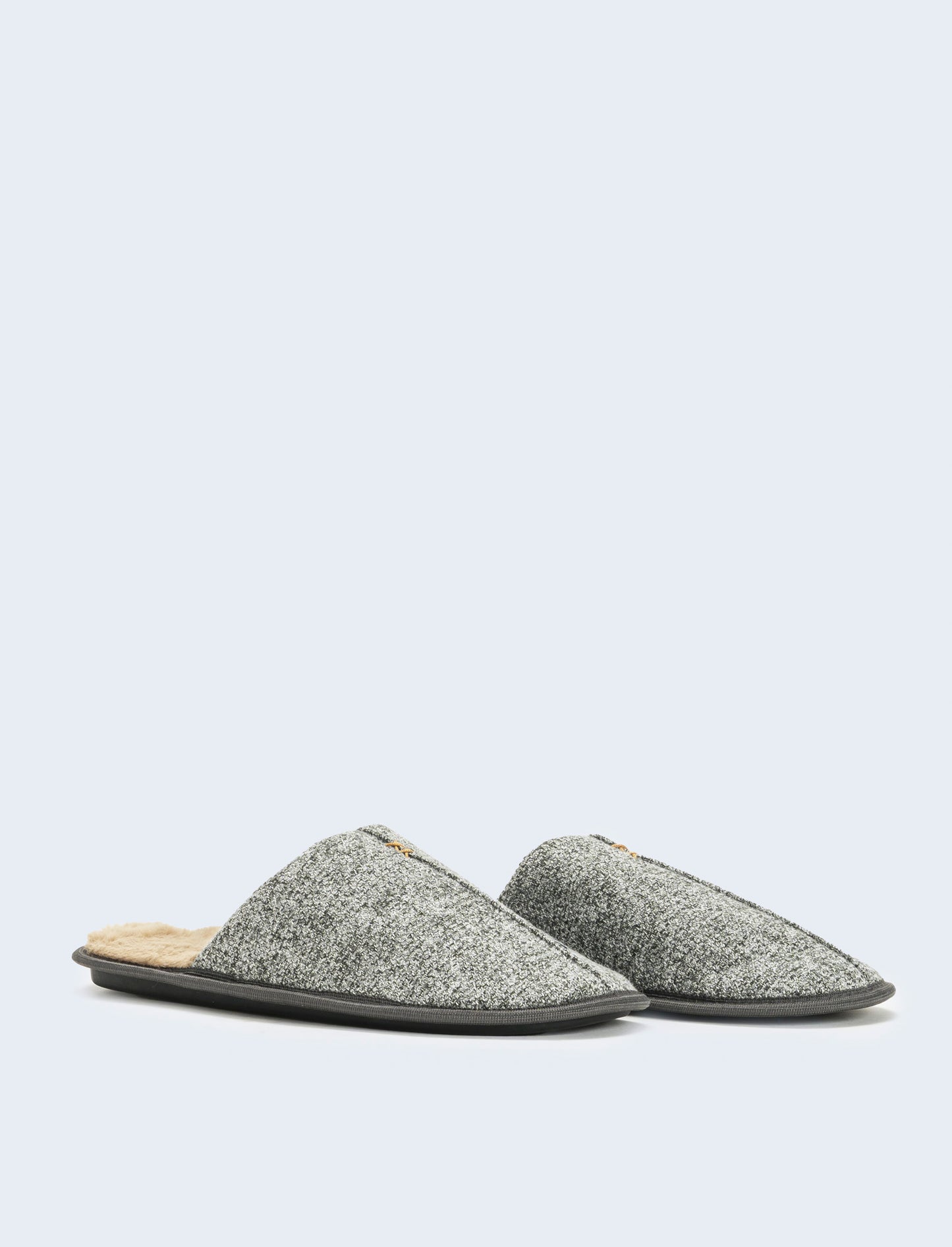 Pantofola da uomo con fodera fur - Grigio