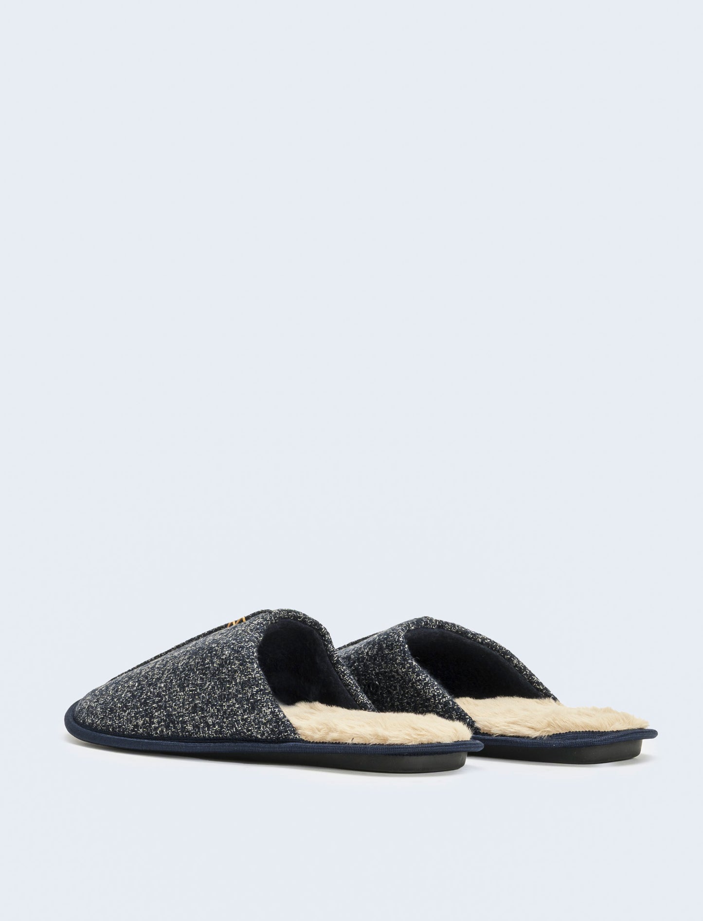 Pantofola da uomo con fodera fur - Blu