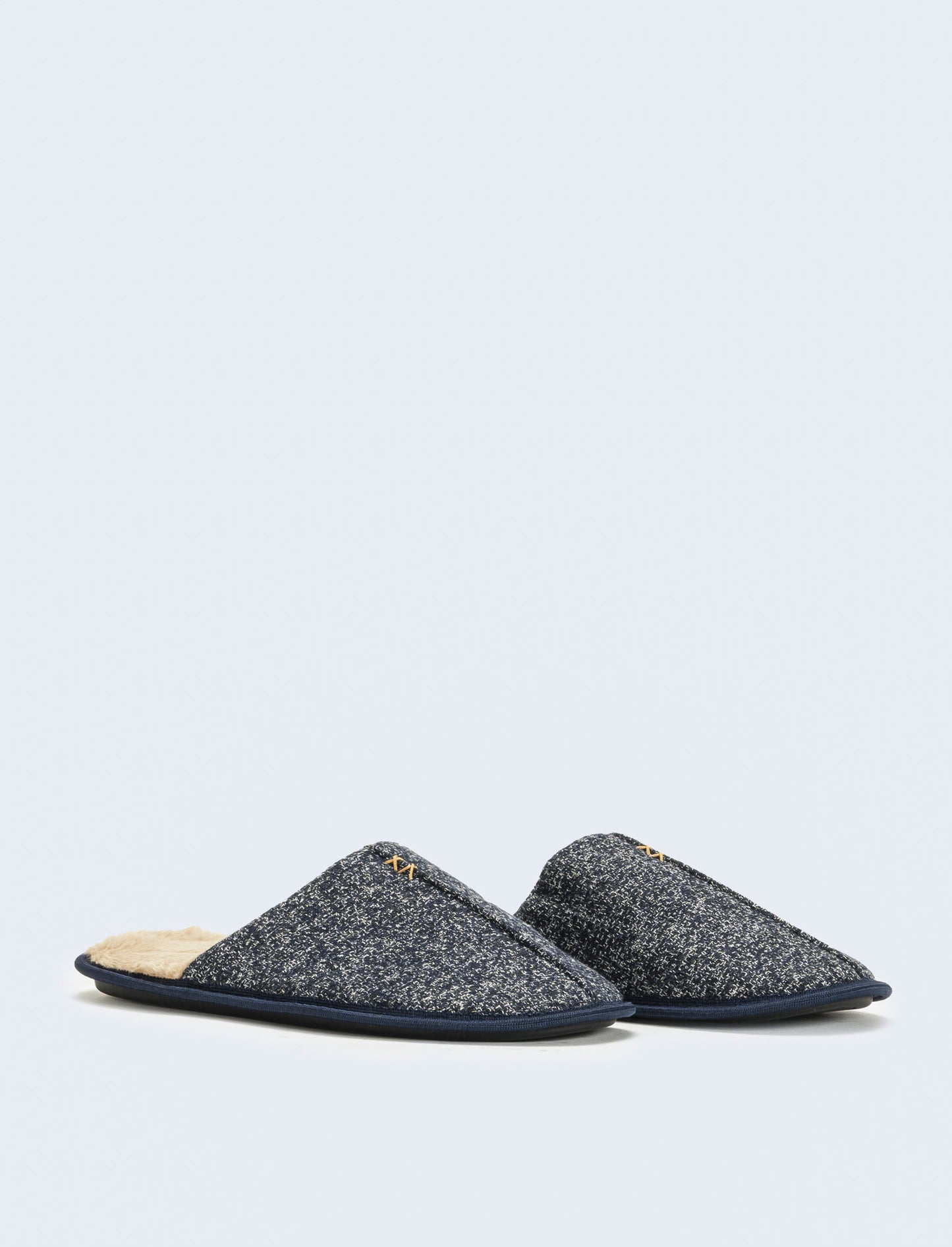 Pantofola da uomo con fodera fur - Blu