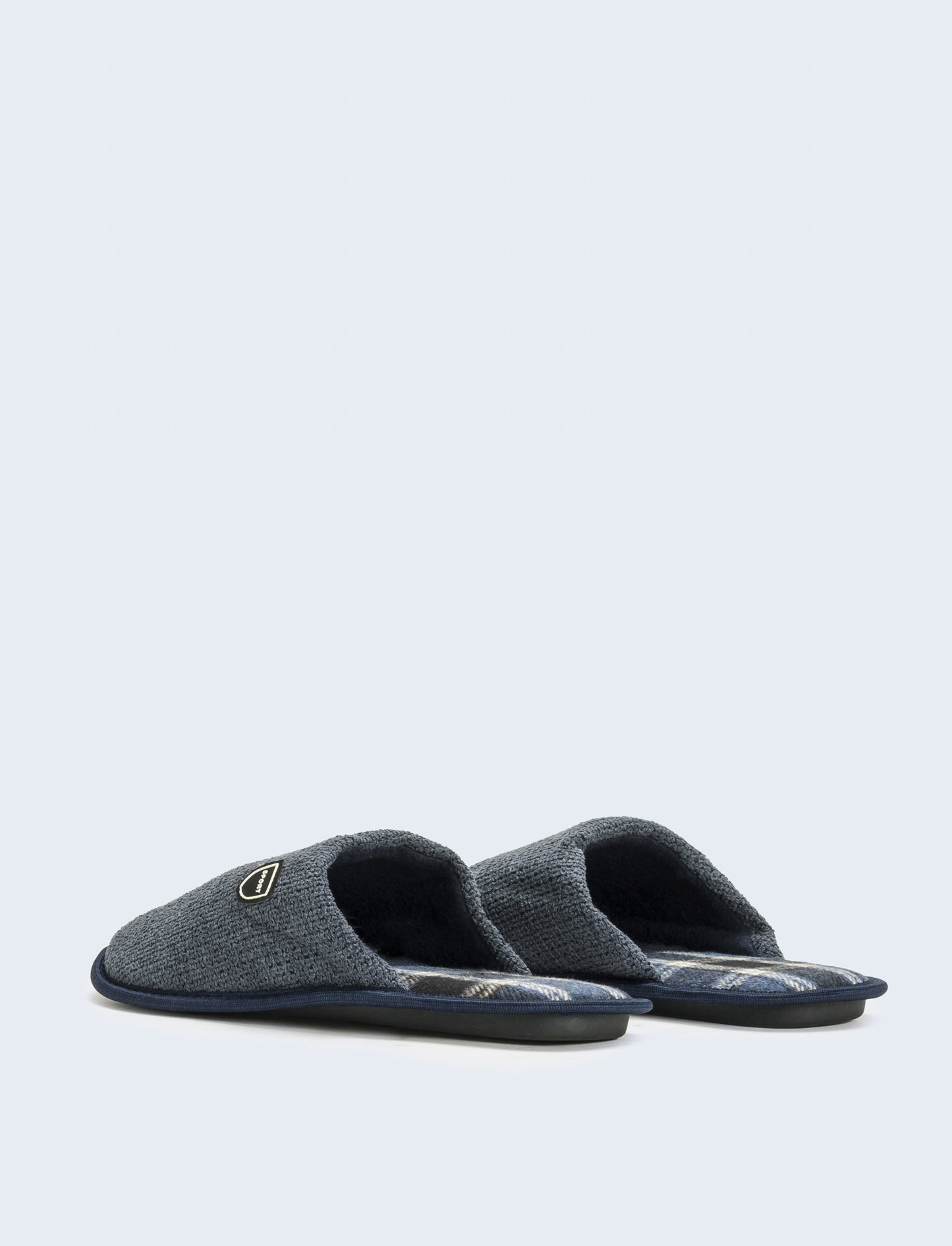 Pantofola da uomo con fodera effetto galles - Blu