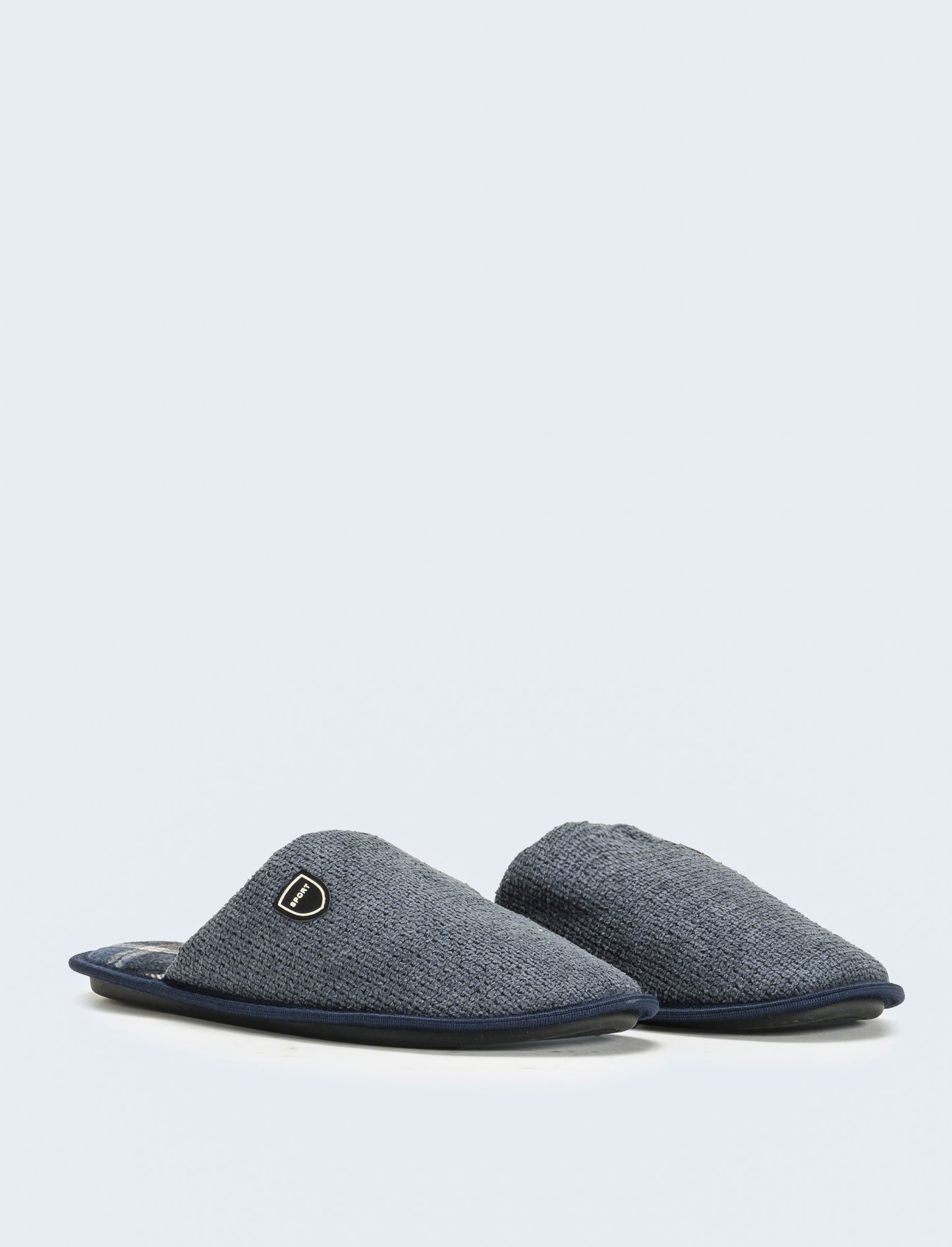 Pantofola da uomo con fodera effetto galles - Blu