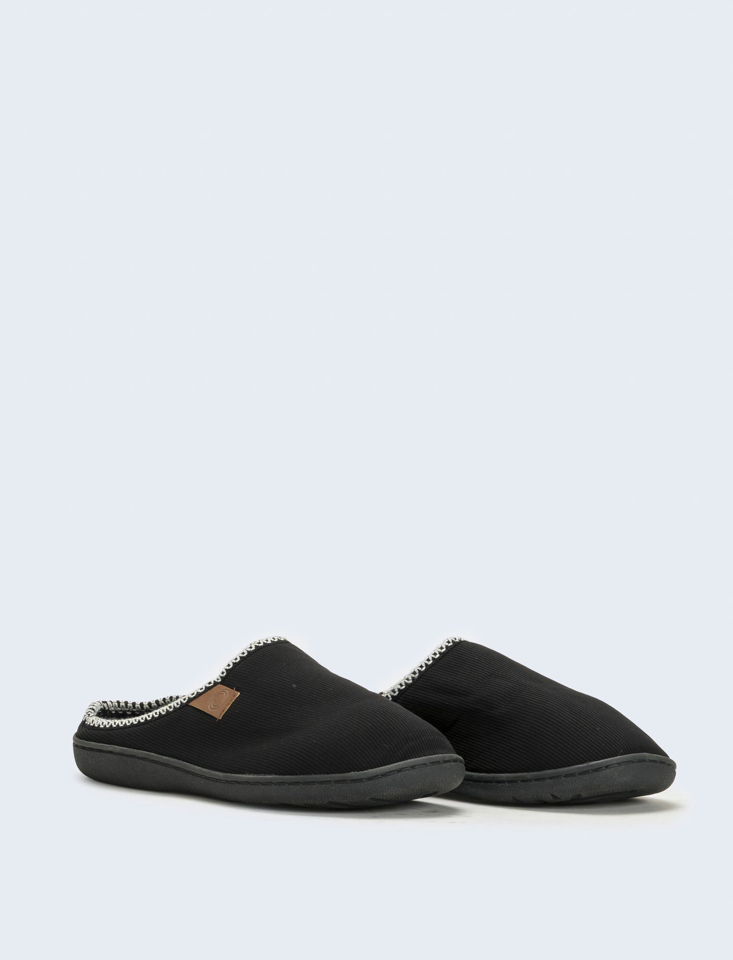 Pantofola da uomo con suola alta - Nero