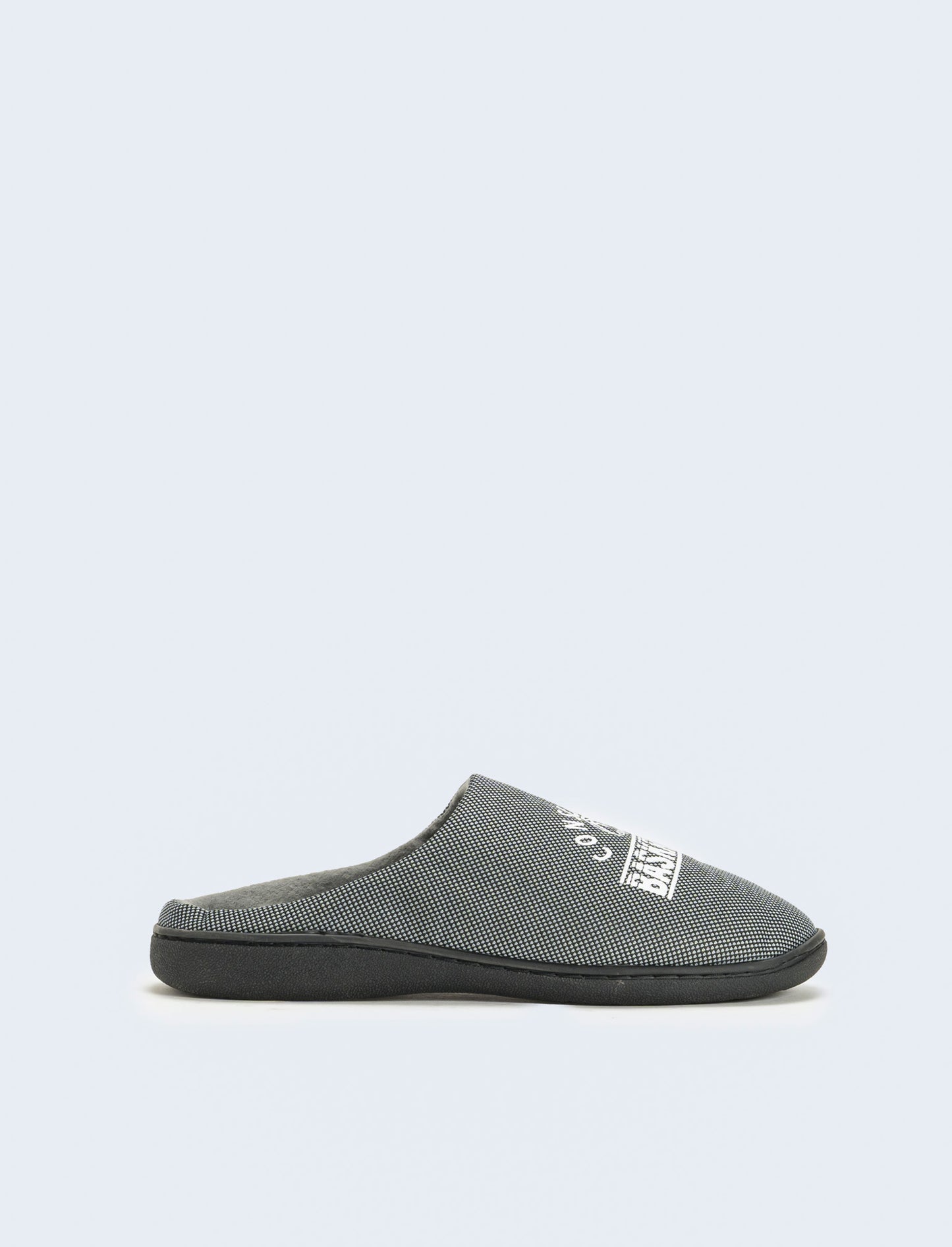 Pantofola da uomo con stampa - Grigio