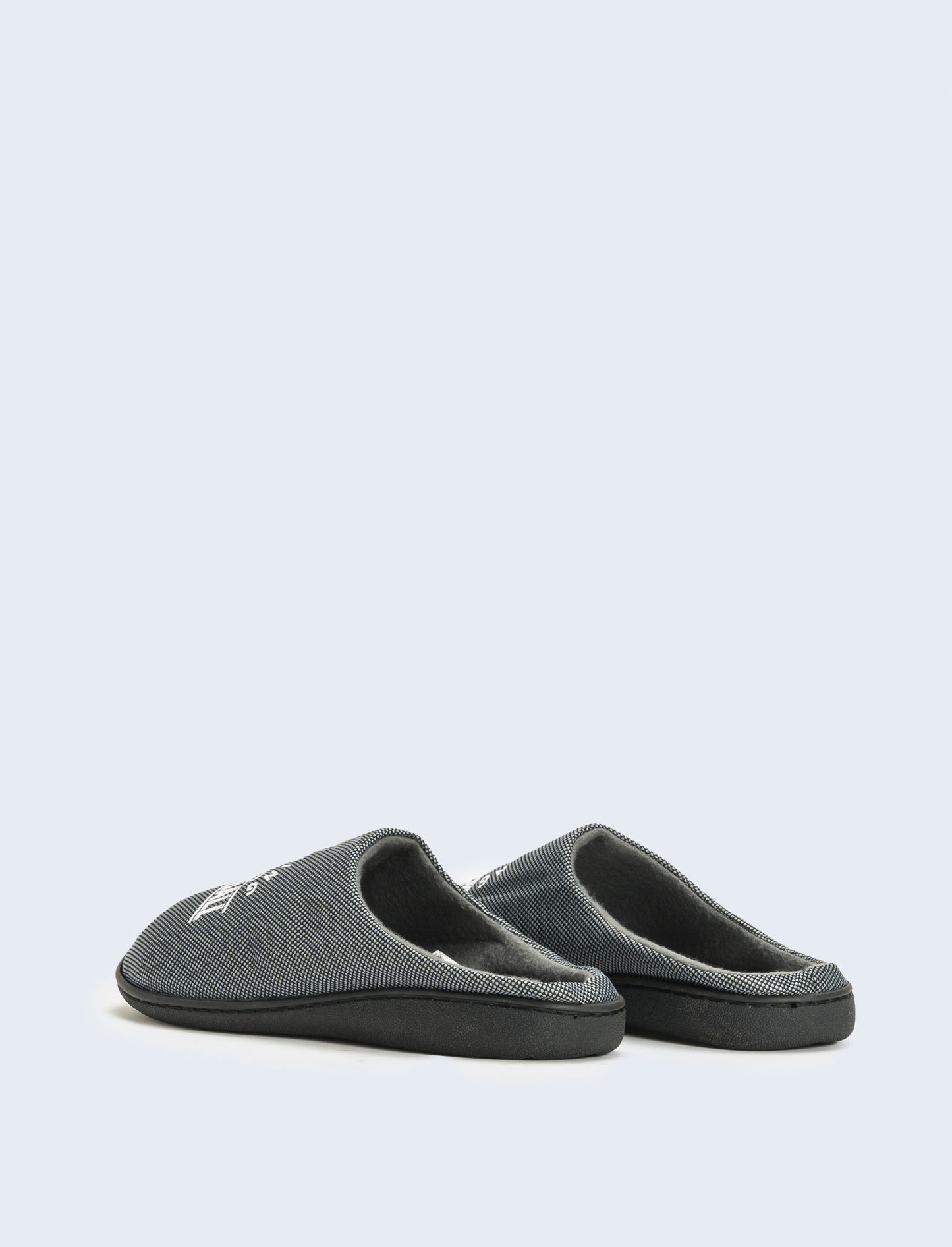Pantofola da uomo con stampa - Grigio
