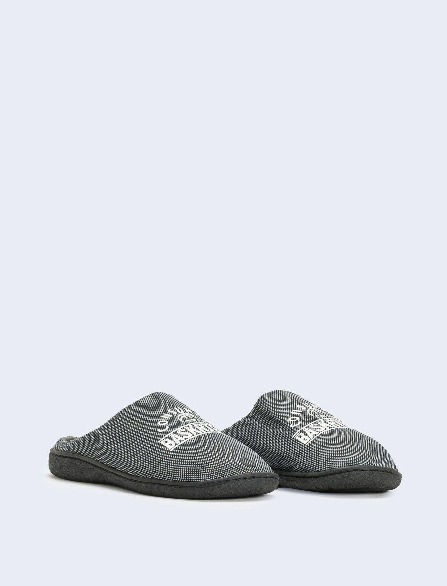 Pantofola da uomo con stampa - Grigio