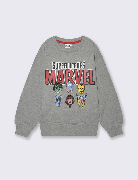 FELPA MARVEL GIROCOLLO - Grigio mel.