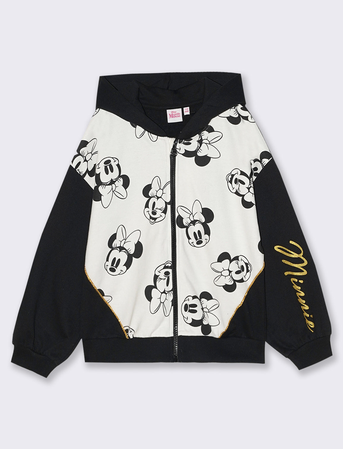 Felpa con zip e cappuccio Disney Minnie - Nero