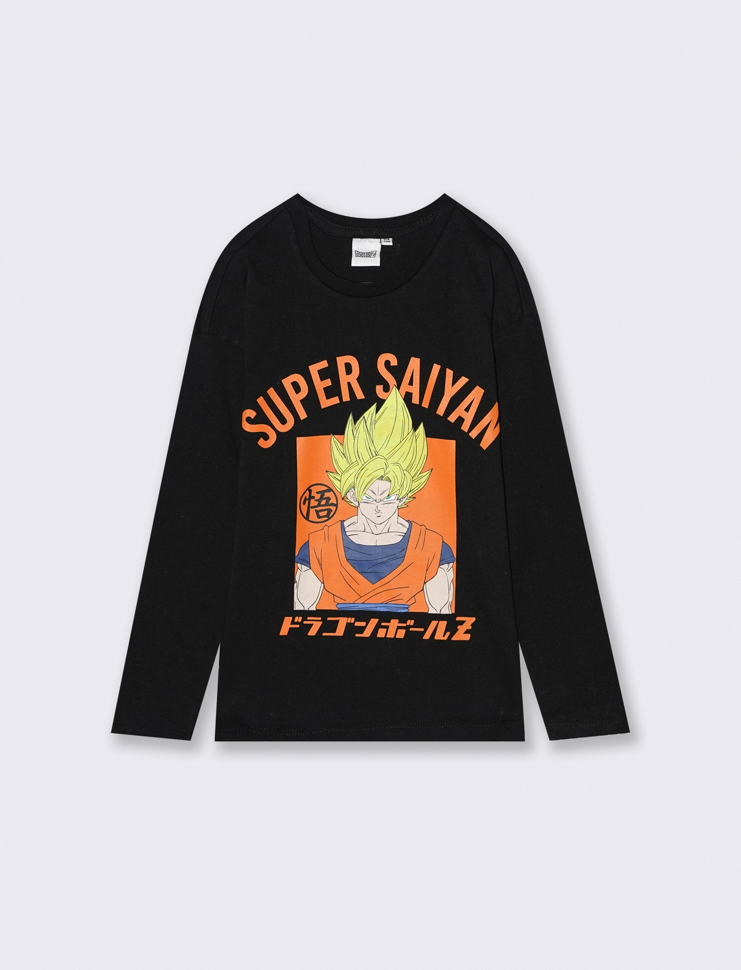T-SHIRT DRAGON BALL  MANICA LUNGA - Nero