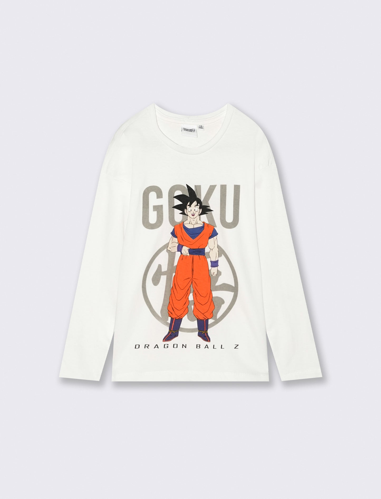 T-SHIRT DRAGON BALL  MANICA LUNGA - Bianco