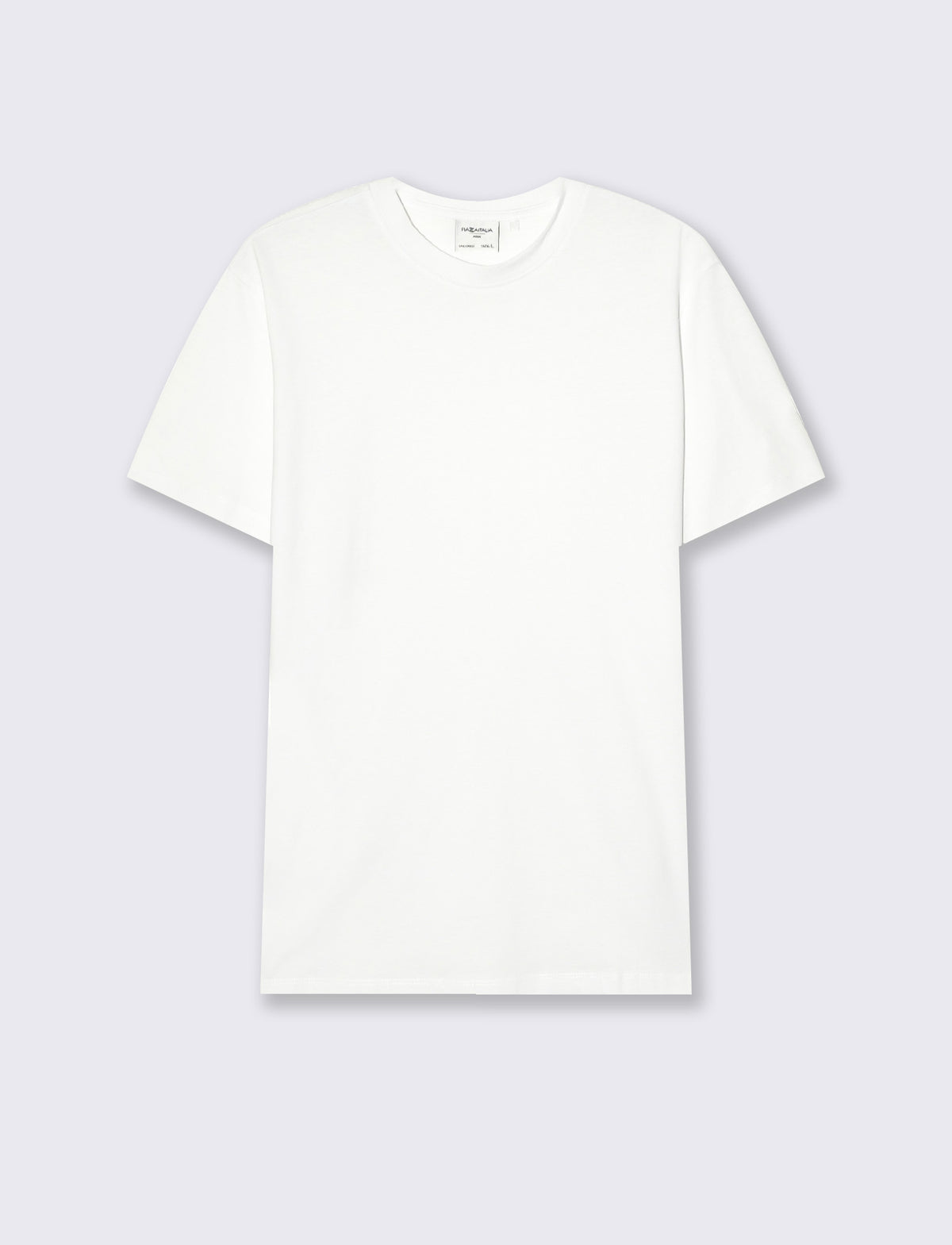 T-SHIRT BASIC IN COTONE PREMIUM REGULAR FIT - Bianco
