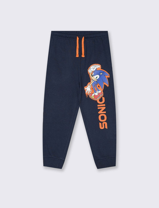 JOGGER IN FELPA SONIC - Blu