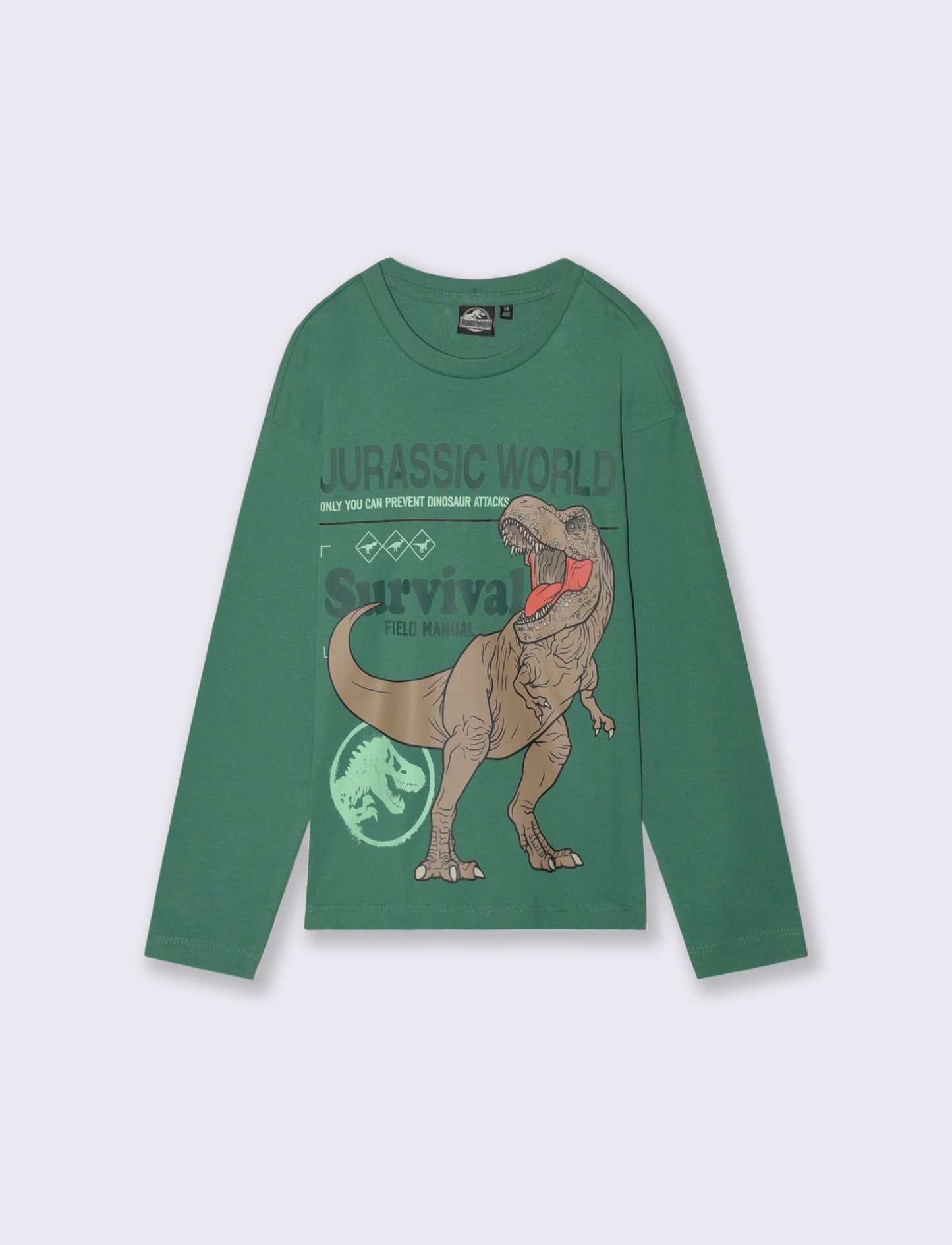 T-SHIRT MANICA LUNGA  JURASSIC WORLD - Verde