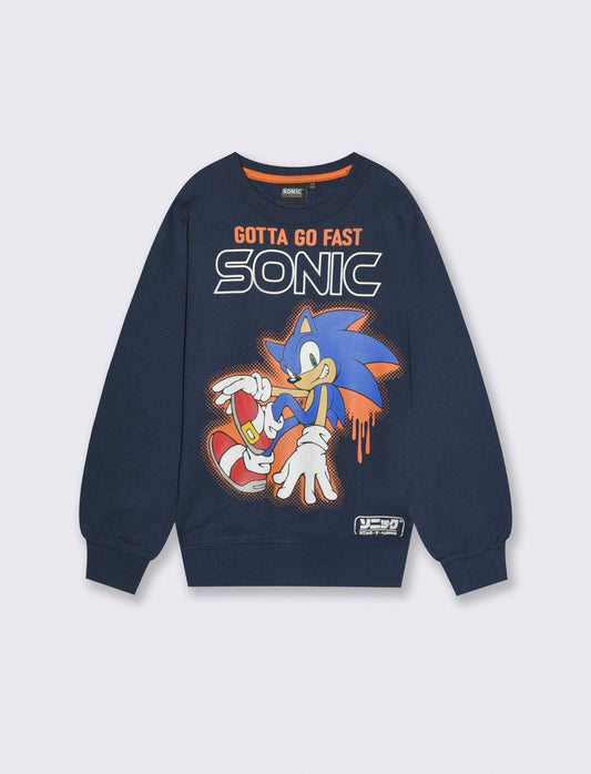 FELPA GIROCOLLO SONIC - Blu