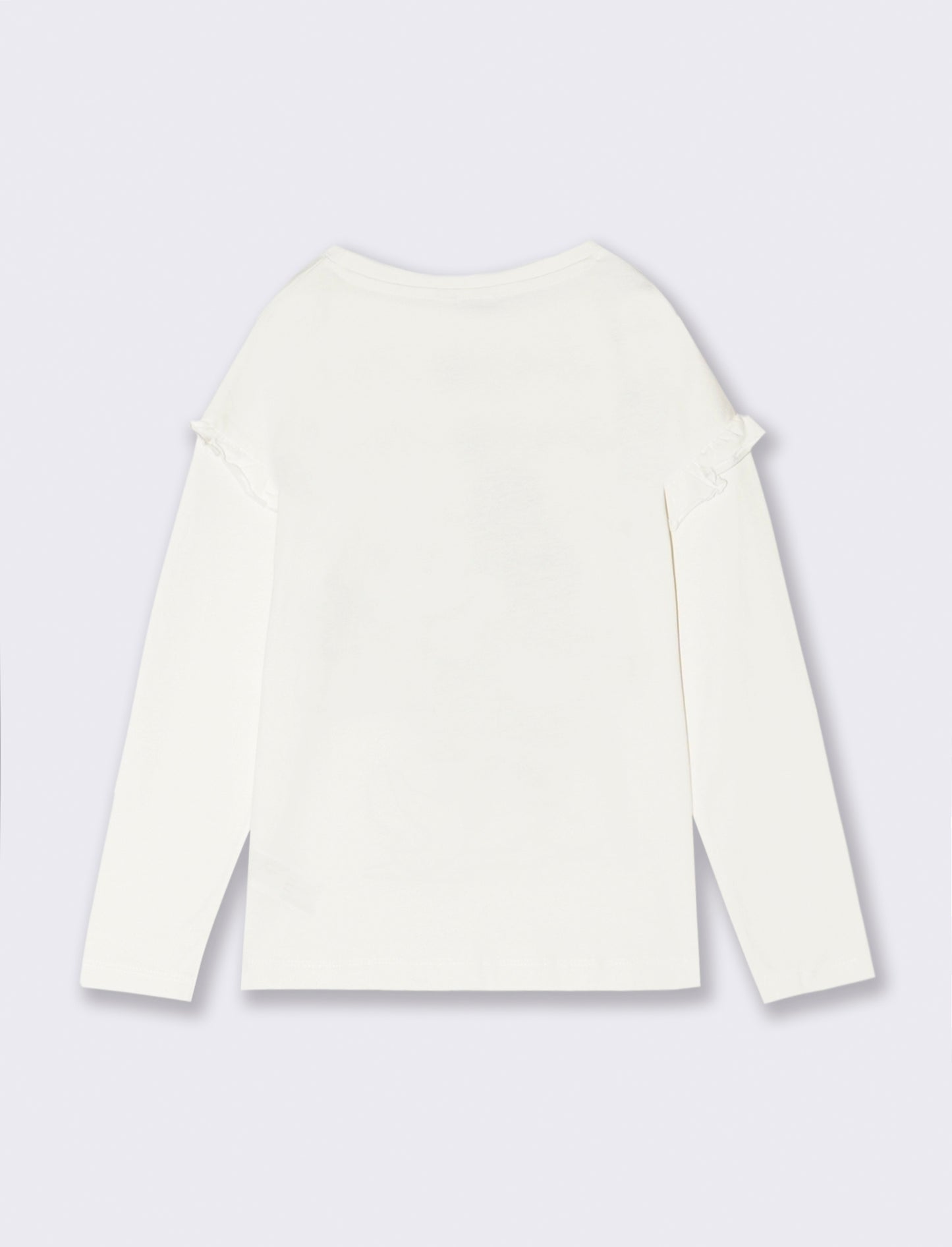 T-shirt manica lunga con stampa natalizia Disney Minnie. - Bianco
