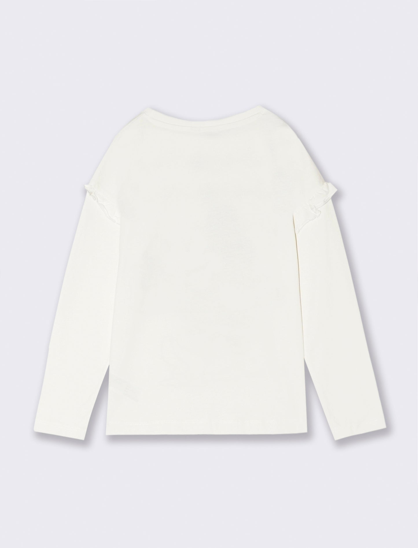 T-shirt manica lunga con stampa natalizia Stitch - Bianco