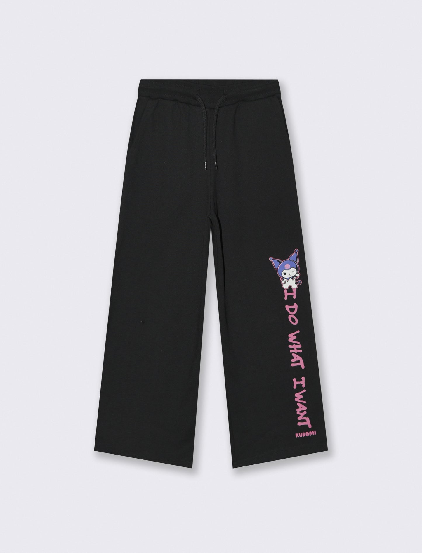 Jogger in felpa con stampa Kuromi. - Nero