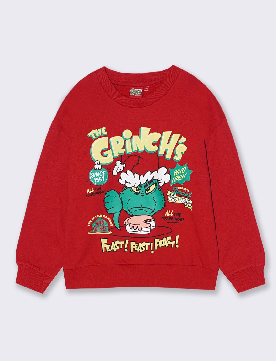 FELPA GIROCOLLO GRINCH - Rosso